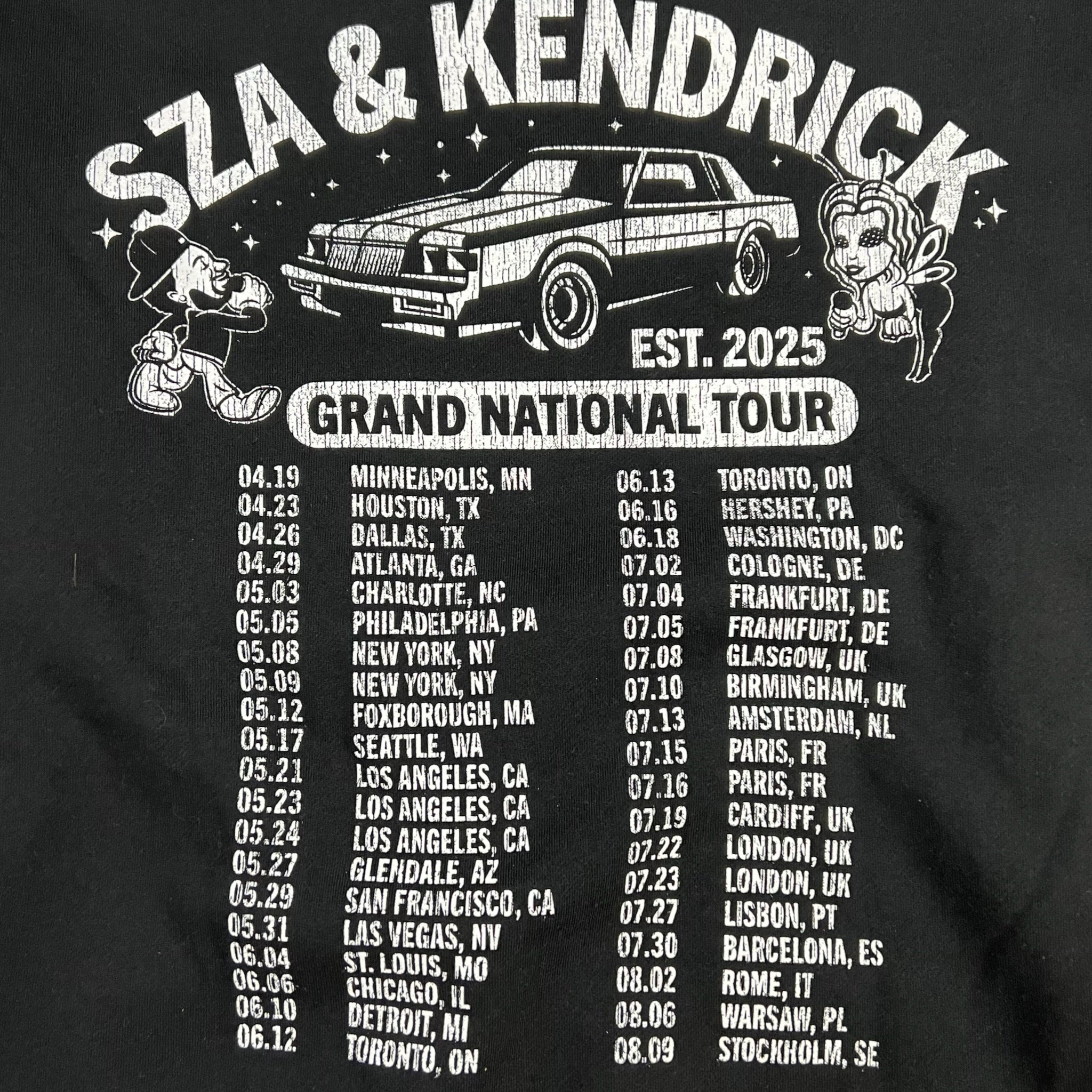 Kendrick Lamar x SZA GNX Tour Hoodie Black