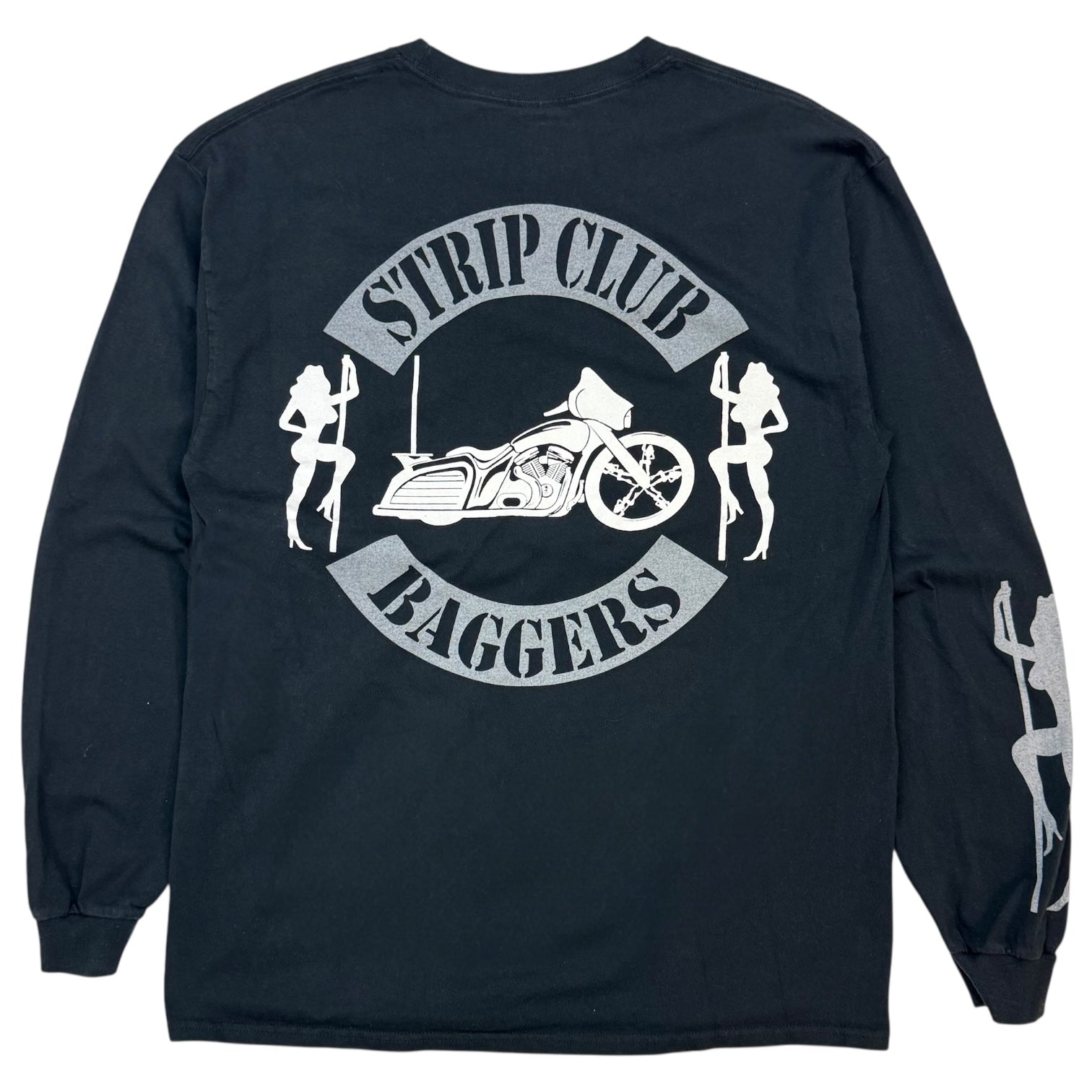 Vintage Strip Club Baggers L/S Tee Black