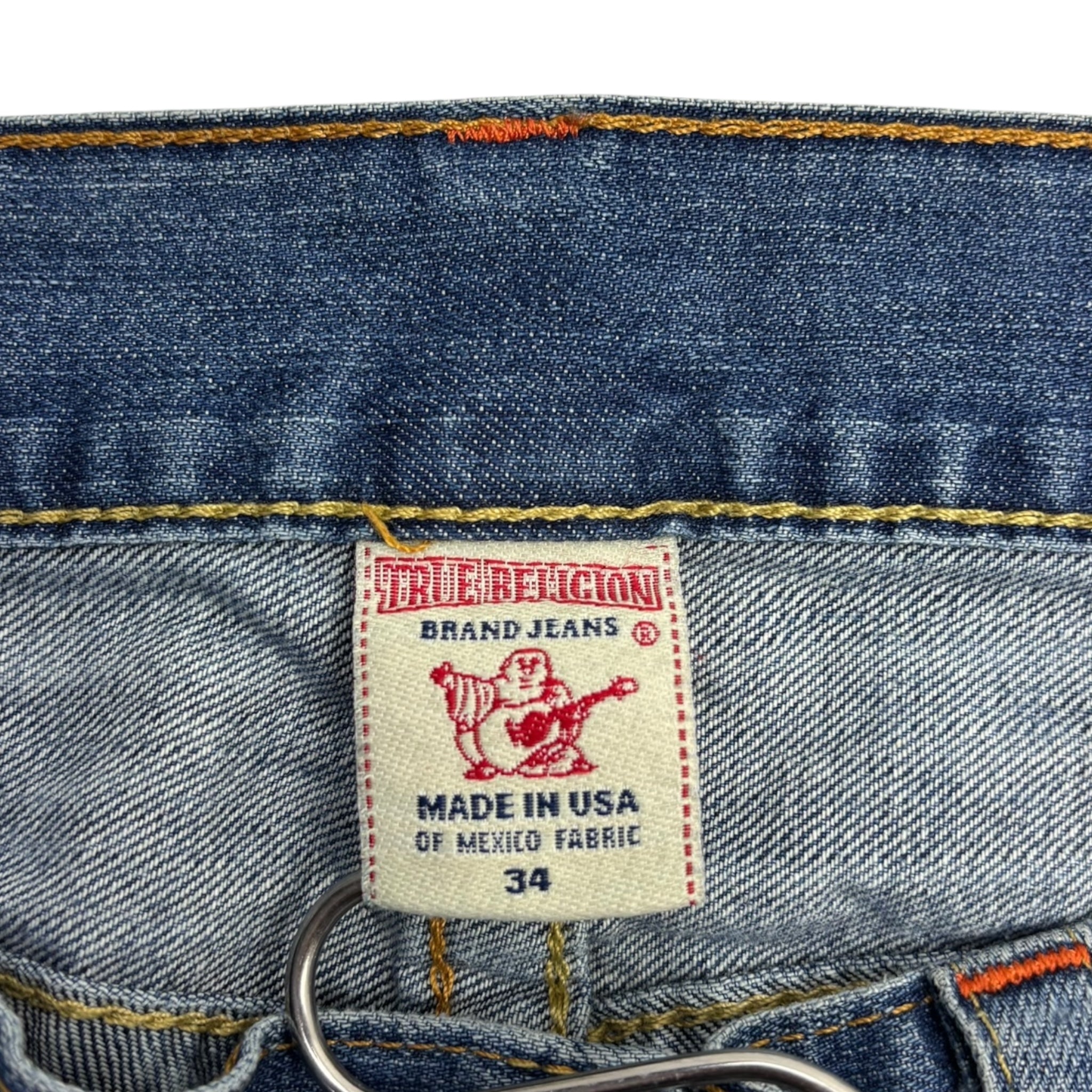 Y2K True Religion Chain Stitch Light Blue Wash Denim Bottoms