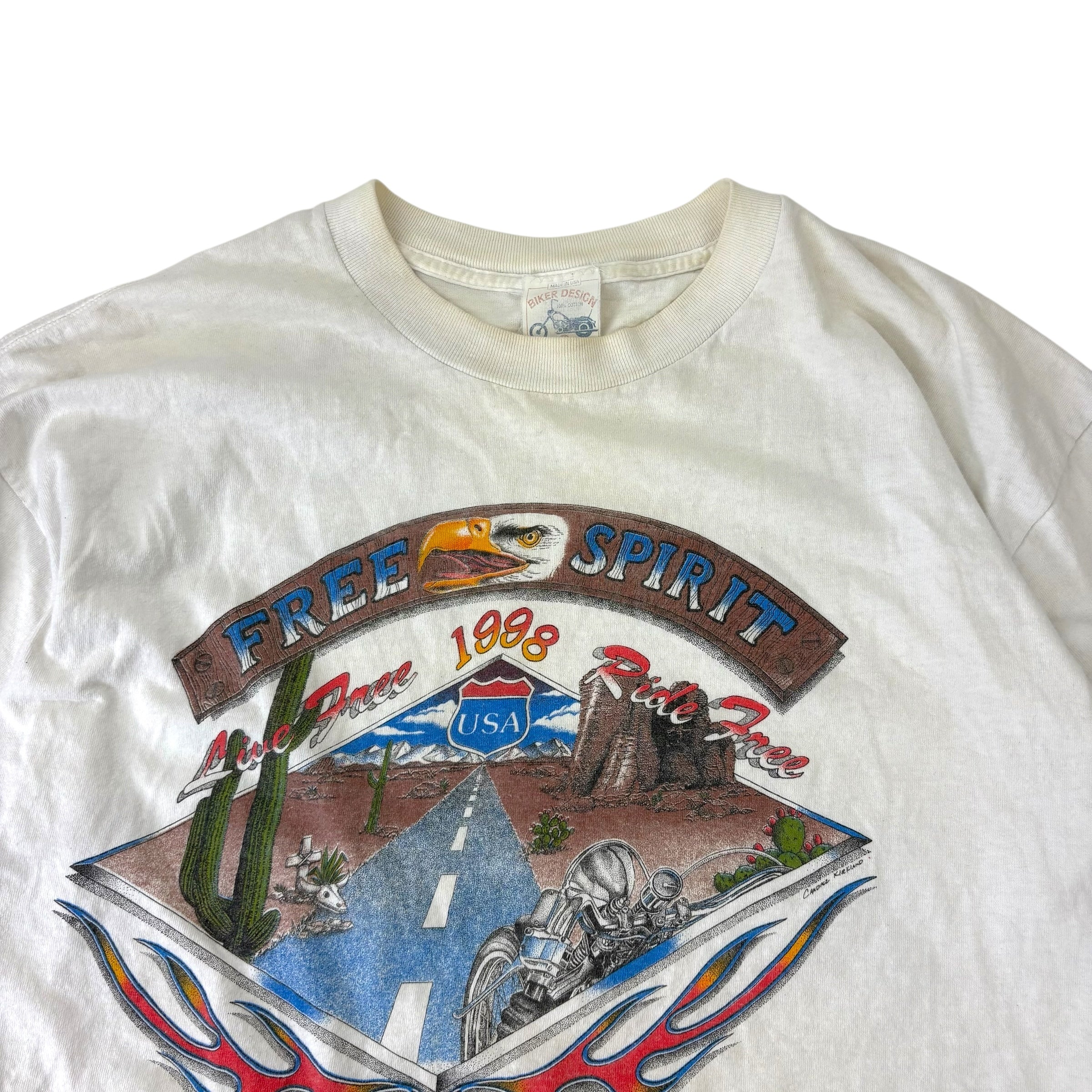 Vintage Free Spirit Tee White