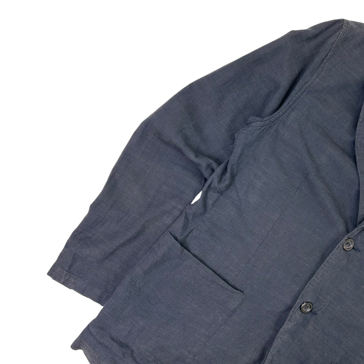 Our Legacy Midnight Flame Linen Blend Blazer Dark Grey
