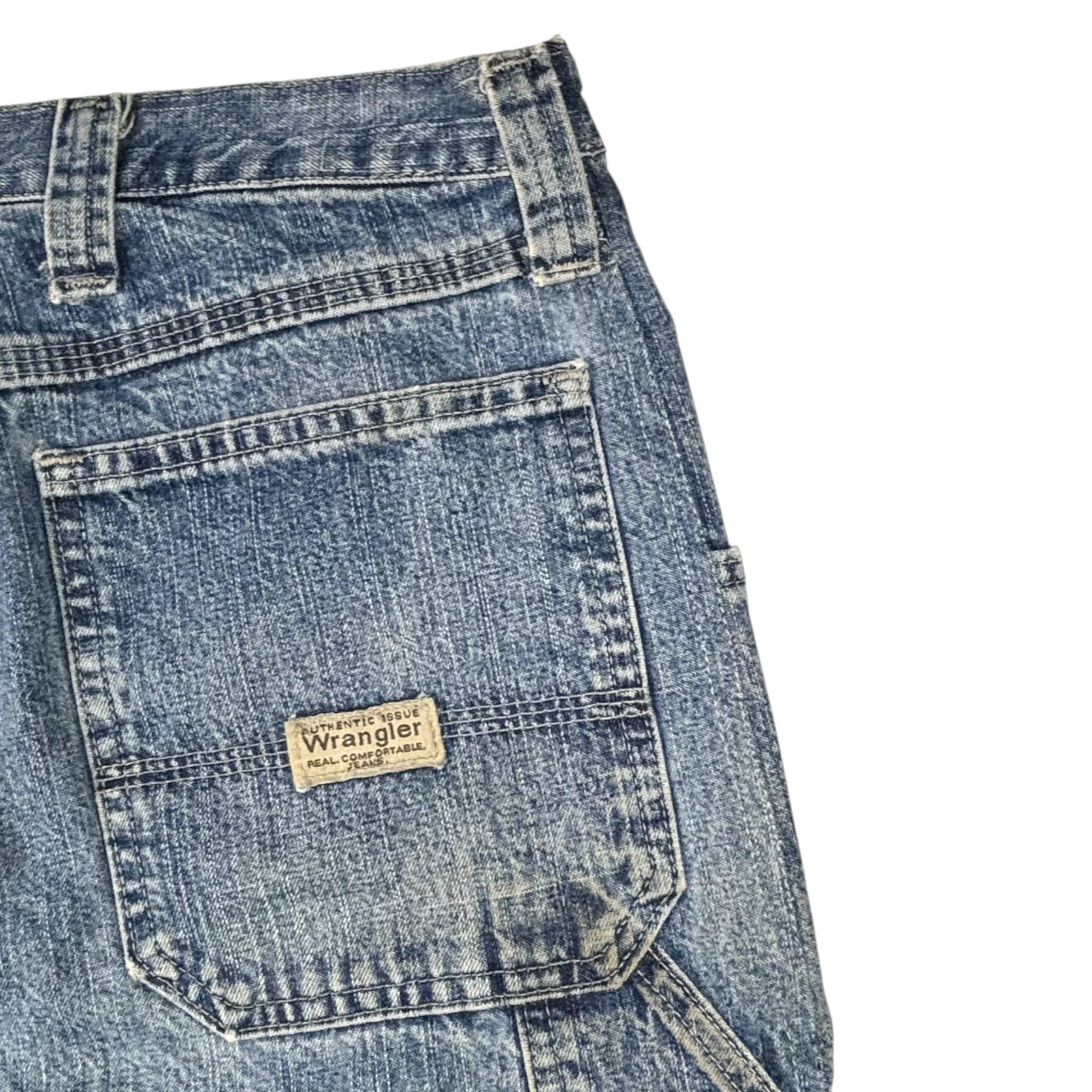 Vintage Wrangler Carpenter Jean Shorts Blue