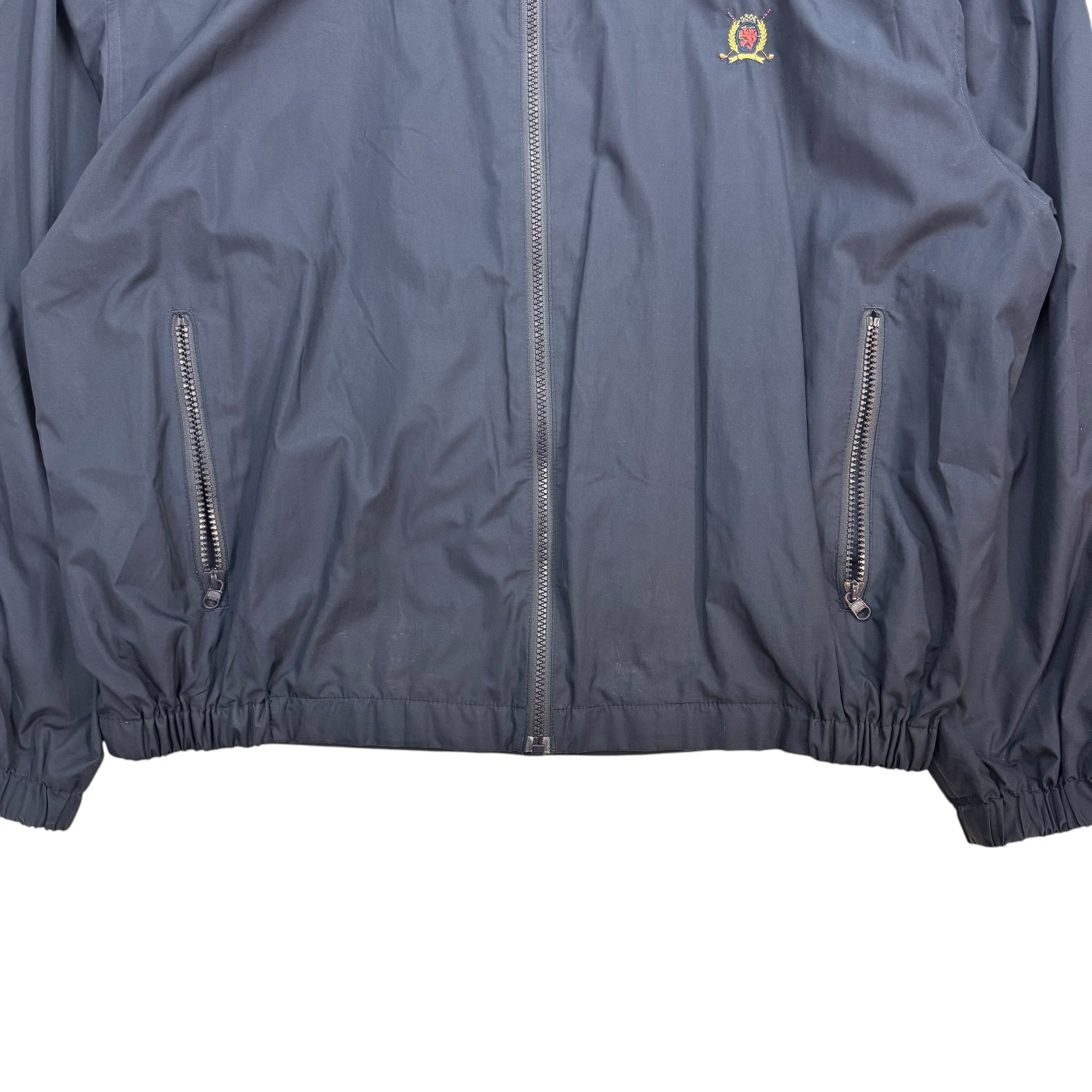 Vintage Tommy Hilfiger Golf Windbreaker Jacket Navy Blue