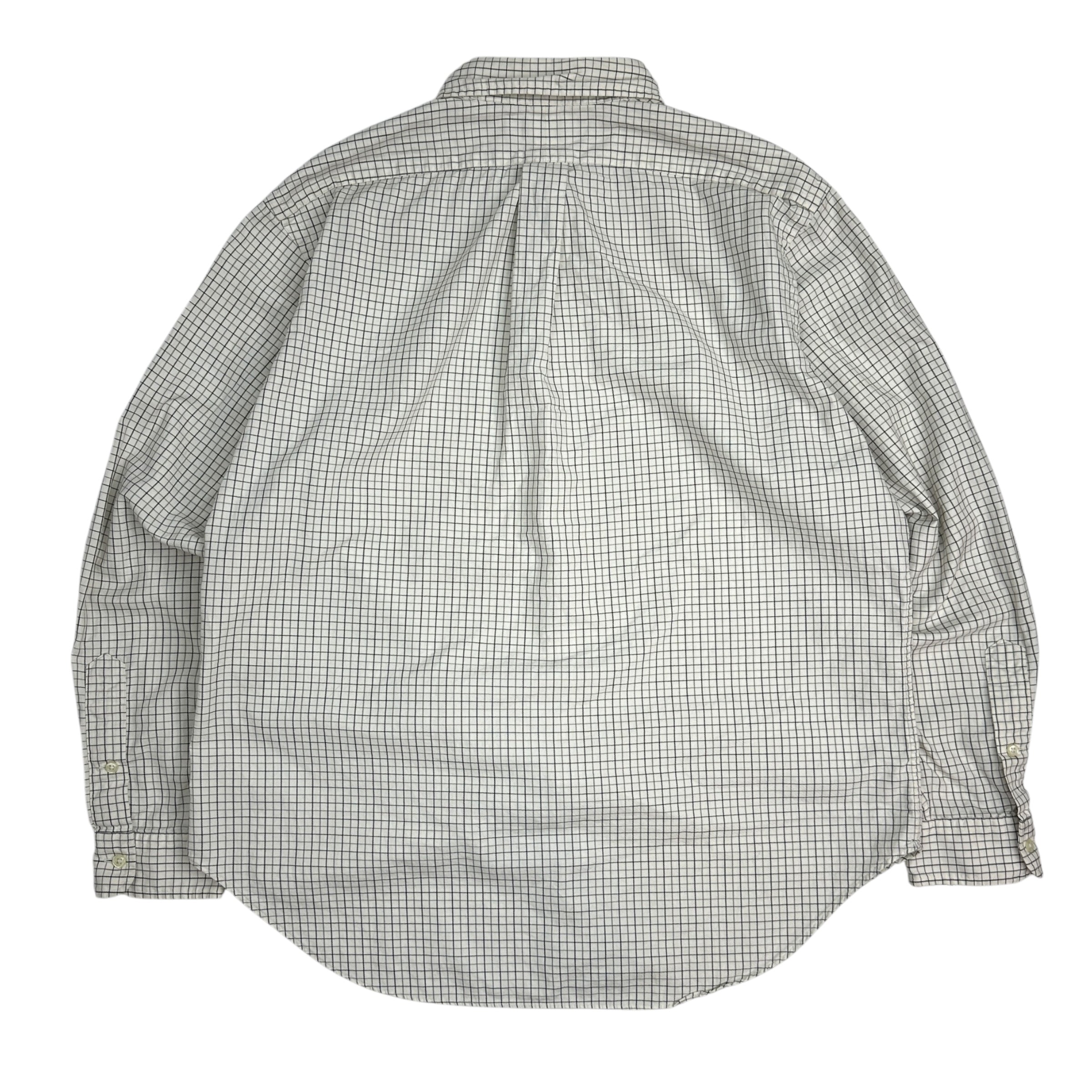 Vintage Ralph Lauren Patterned Button Up White/Grey