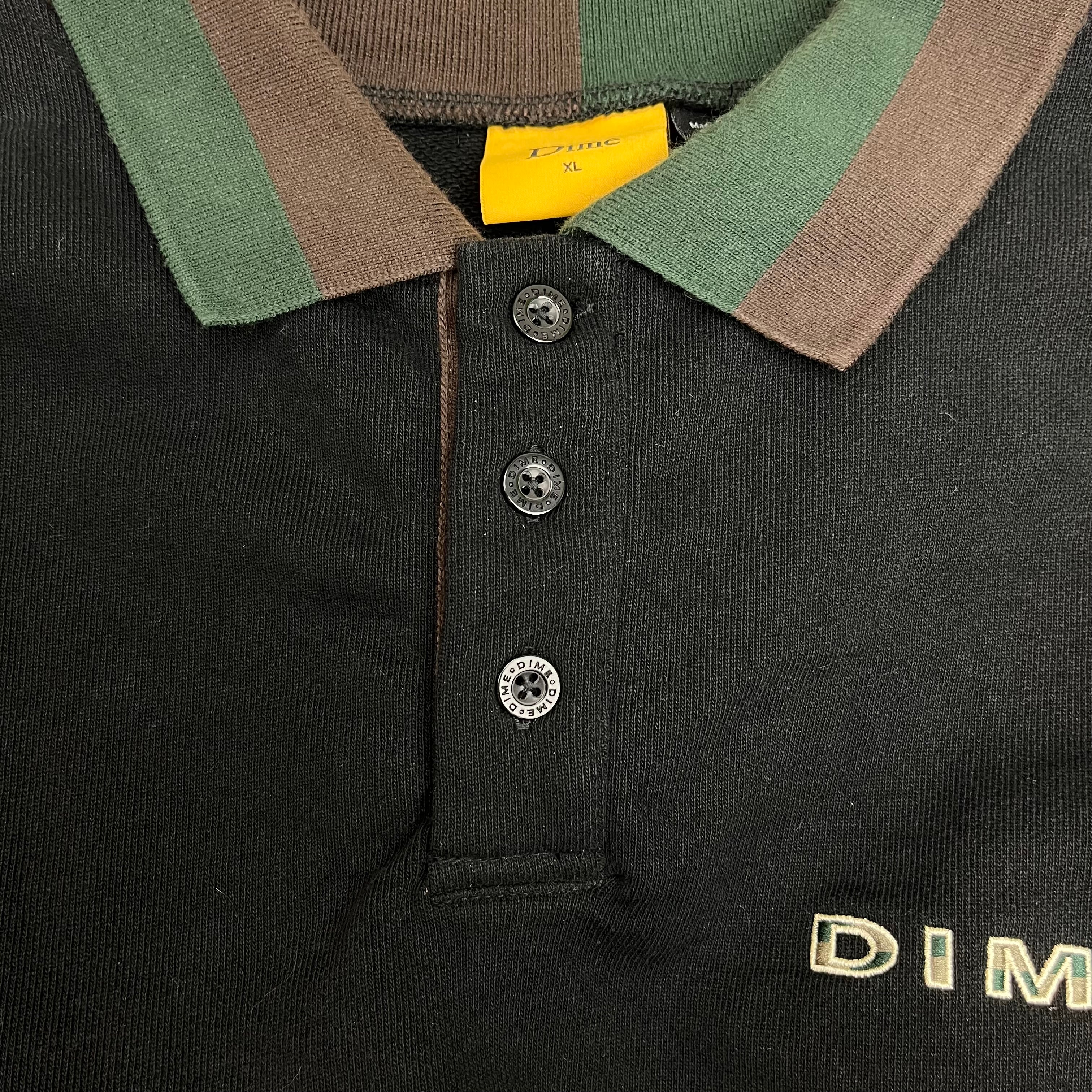 Dime Rugby Collar Sweatshirt Black