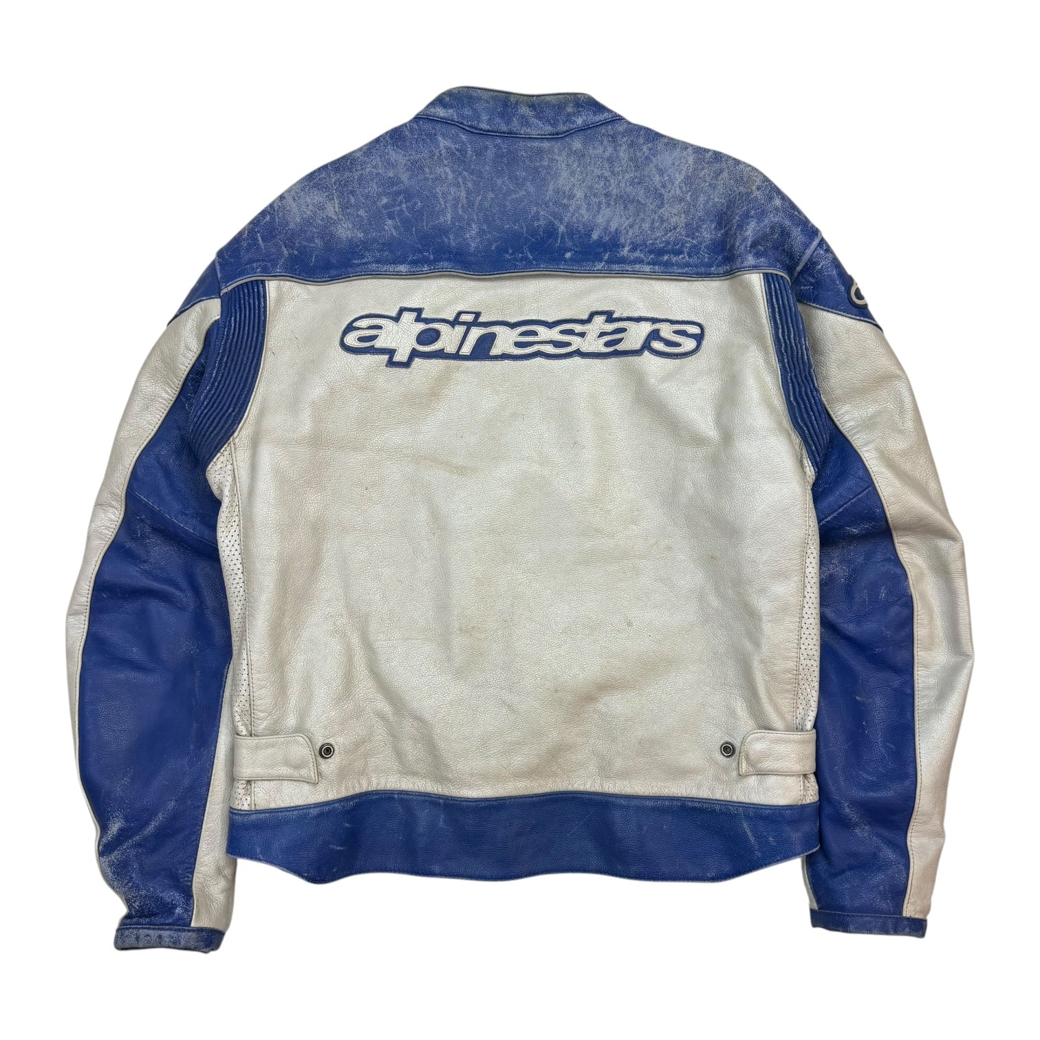 Vintage Alpinestars Leather Racing Jacket Blue/White