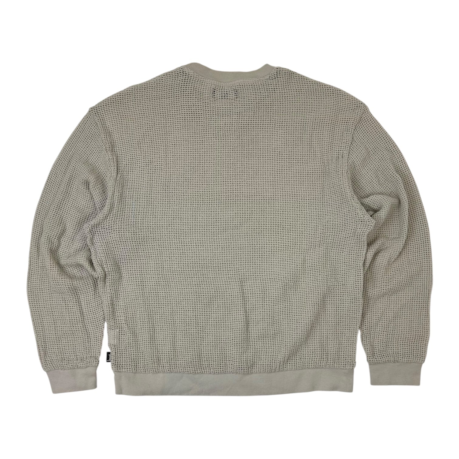 Stussy Cotton Mesh Long Sleeve T-Shirt Cream