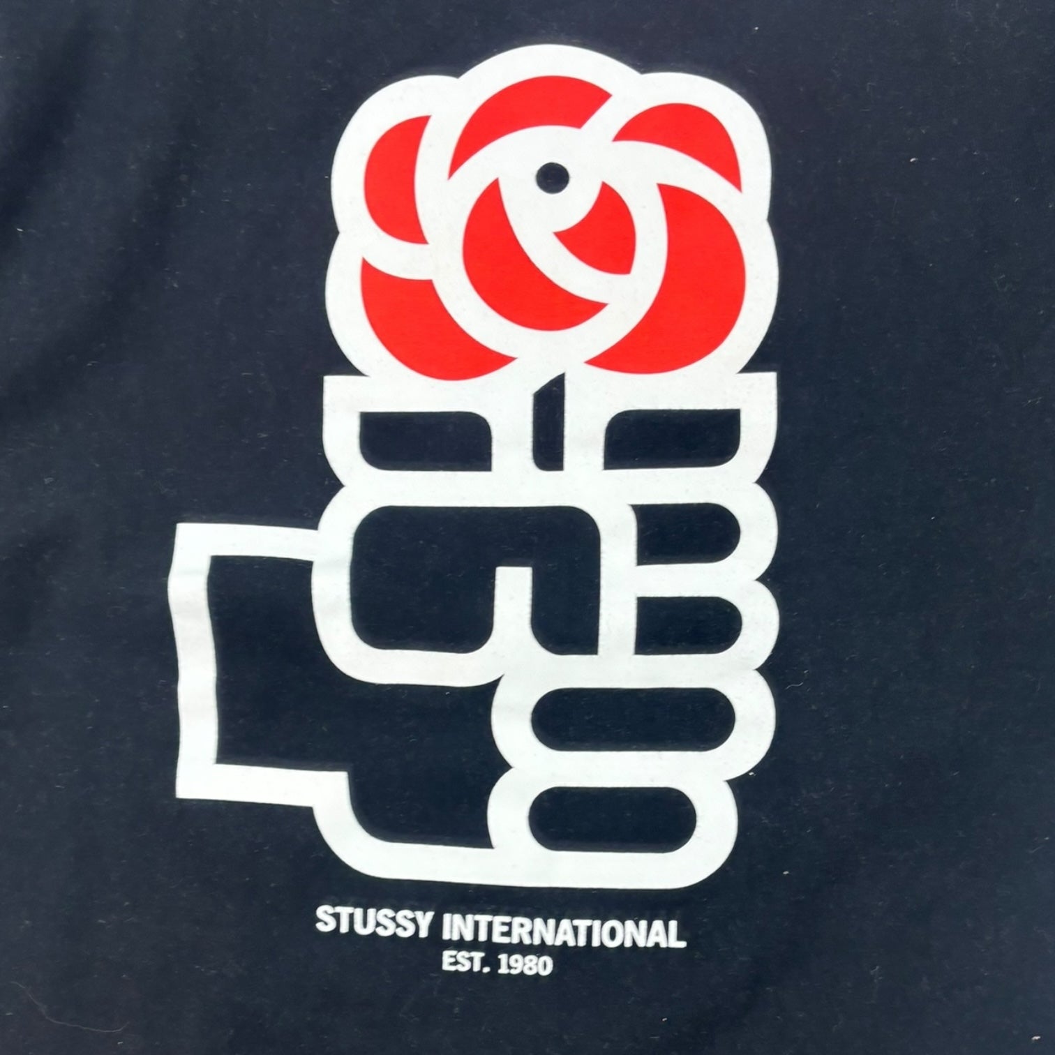Stussy Fist & Rose T-Shirt Black