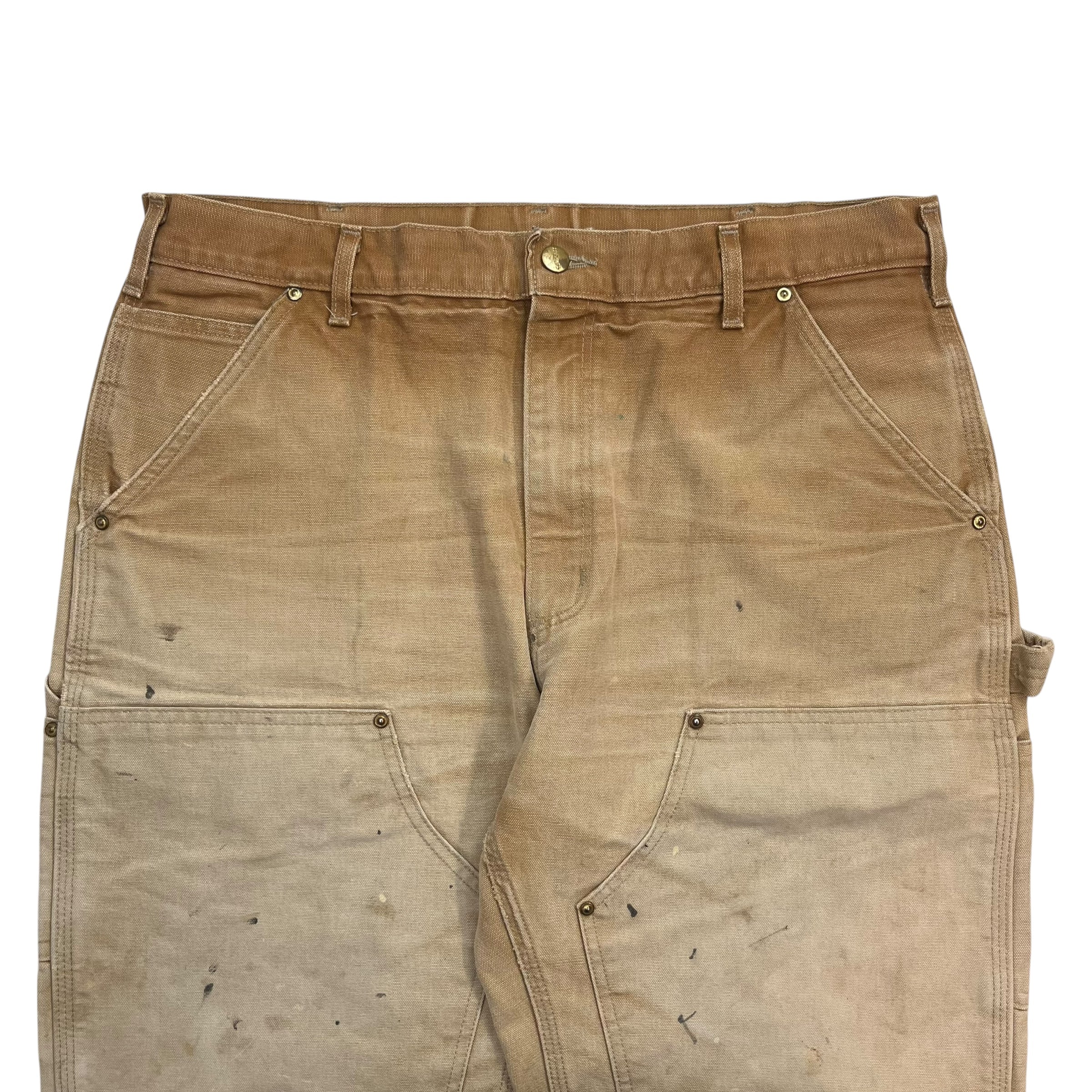 Vintage Carhartt Double Knee Work Pants Faded Tan
