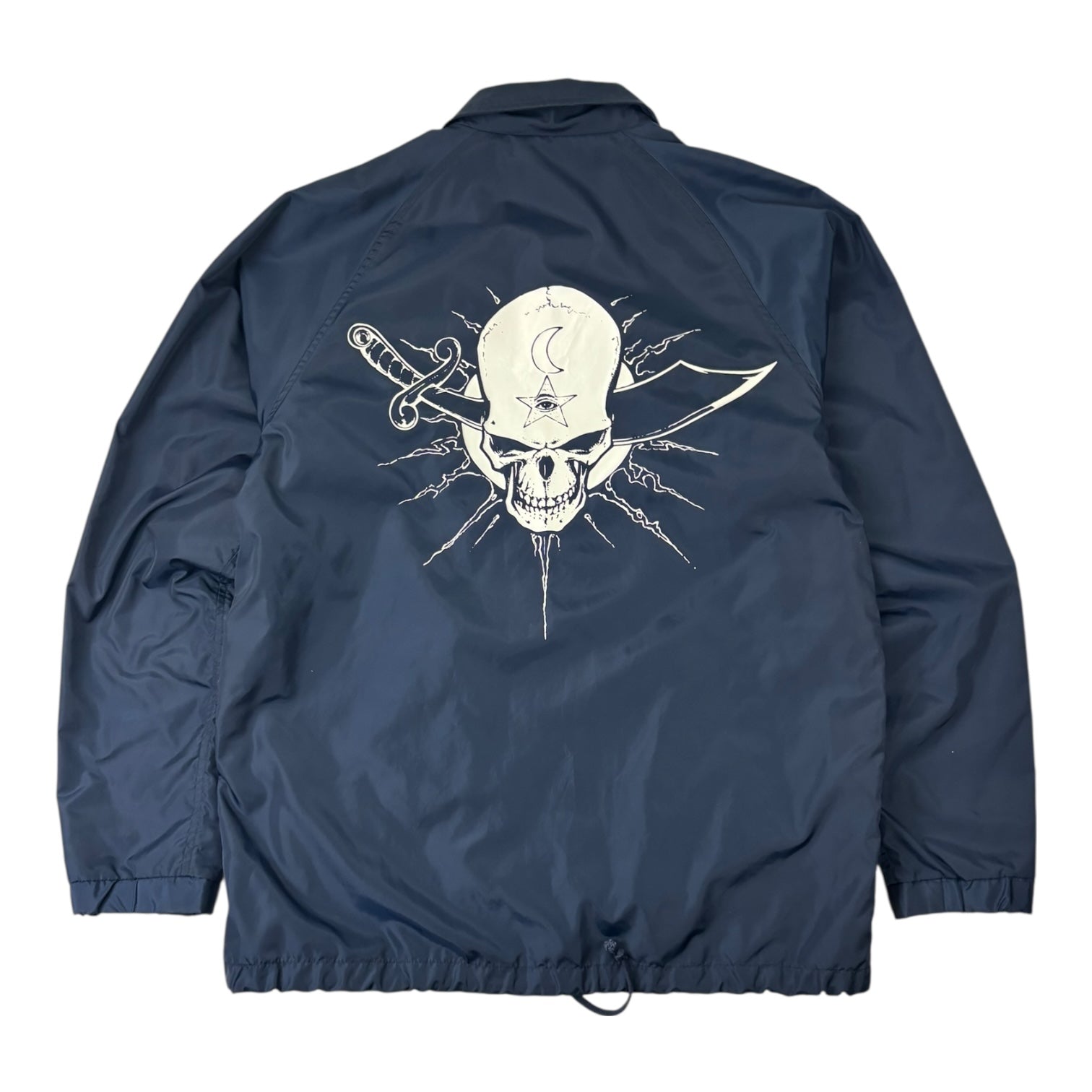2005 Supreme Skull & Sword Pirate Coaches Jacket Navy