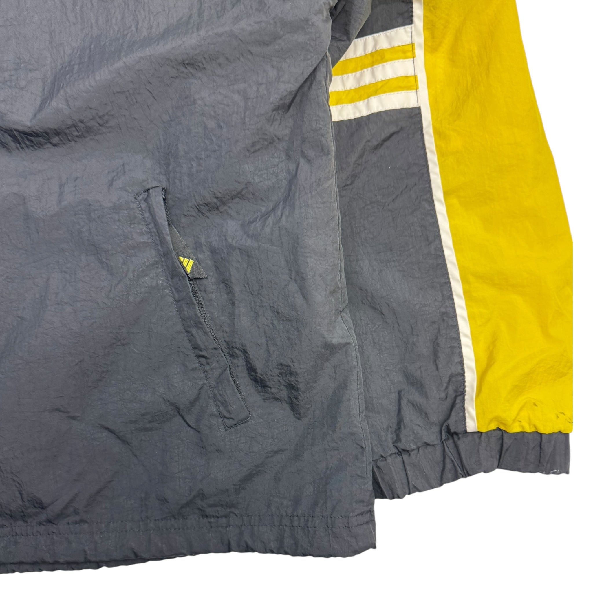 Vintage Adidas Vented Windbreaker Black/Yellow