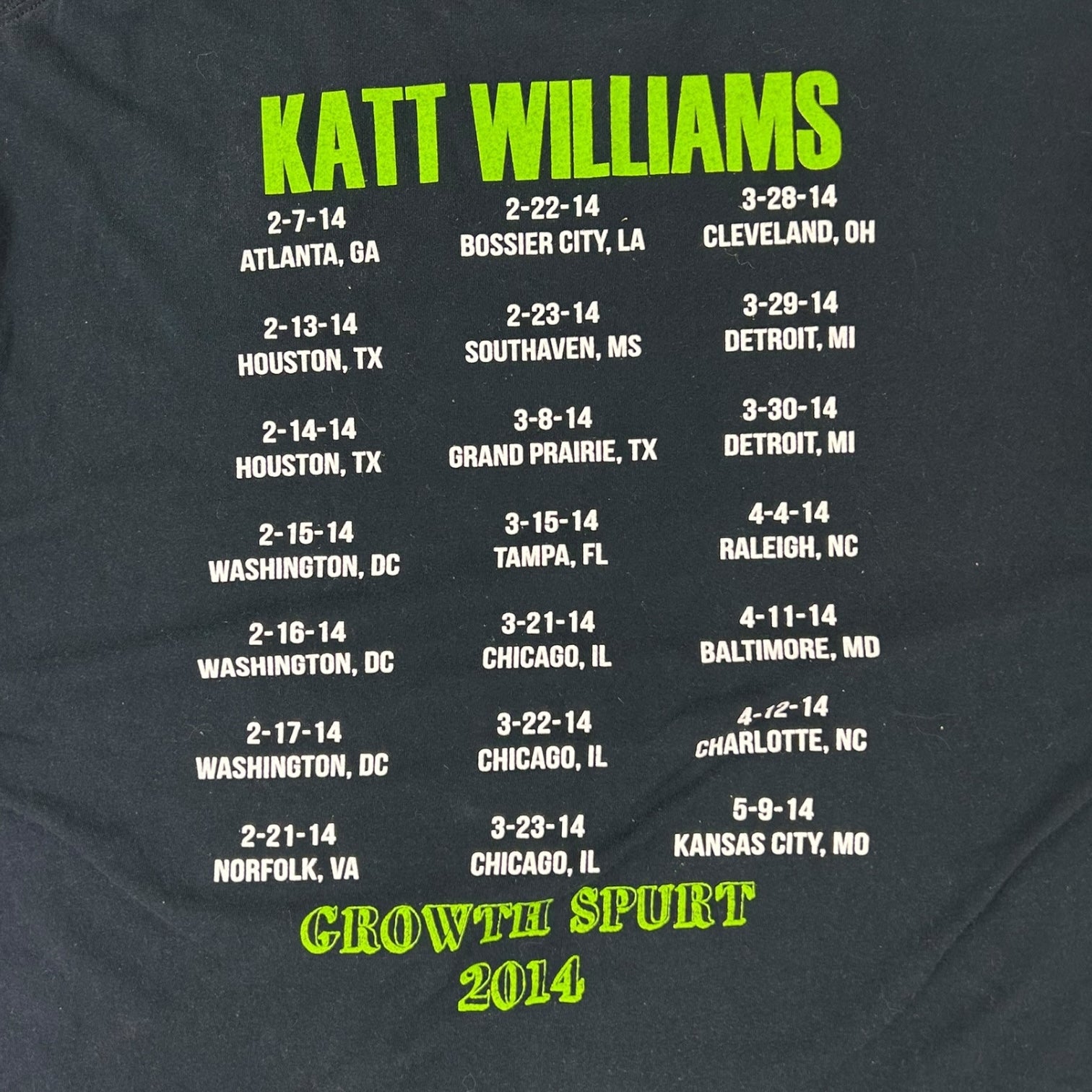 Vintage 2014 Katt Williams Growth Spurt T-Shirt Navy