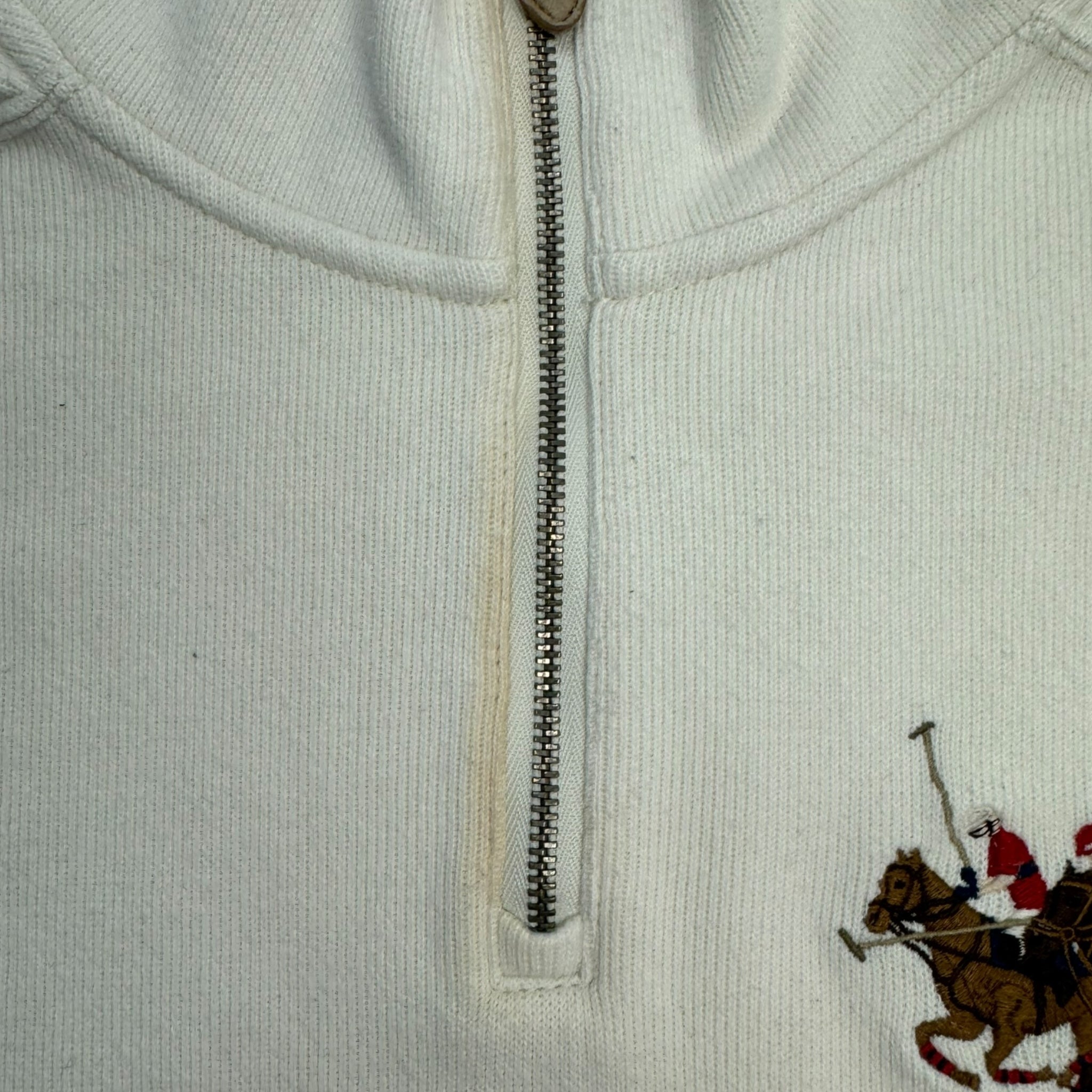 Vintage Polo Ralph Lauren Cream 1/4 Zip Sweater