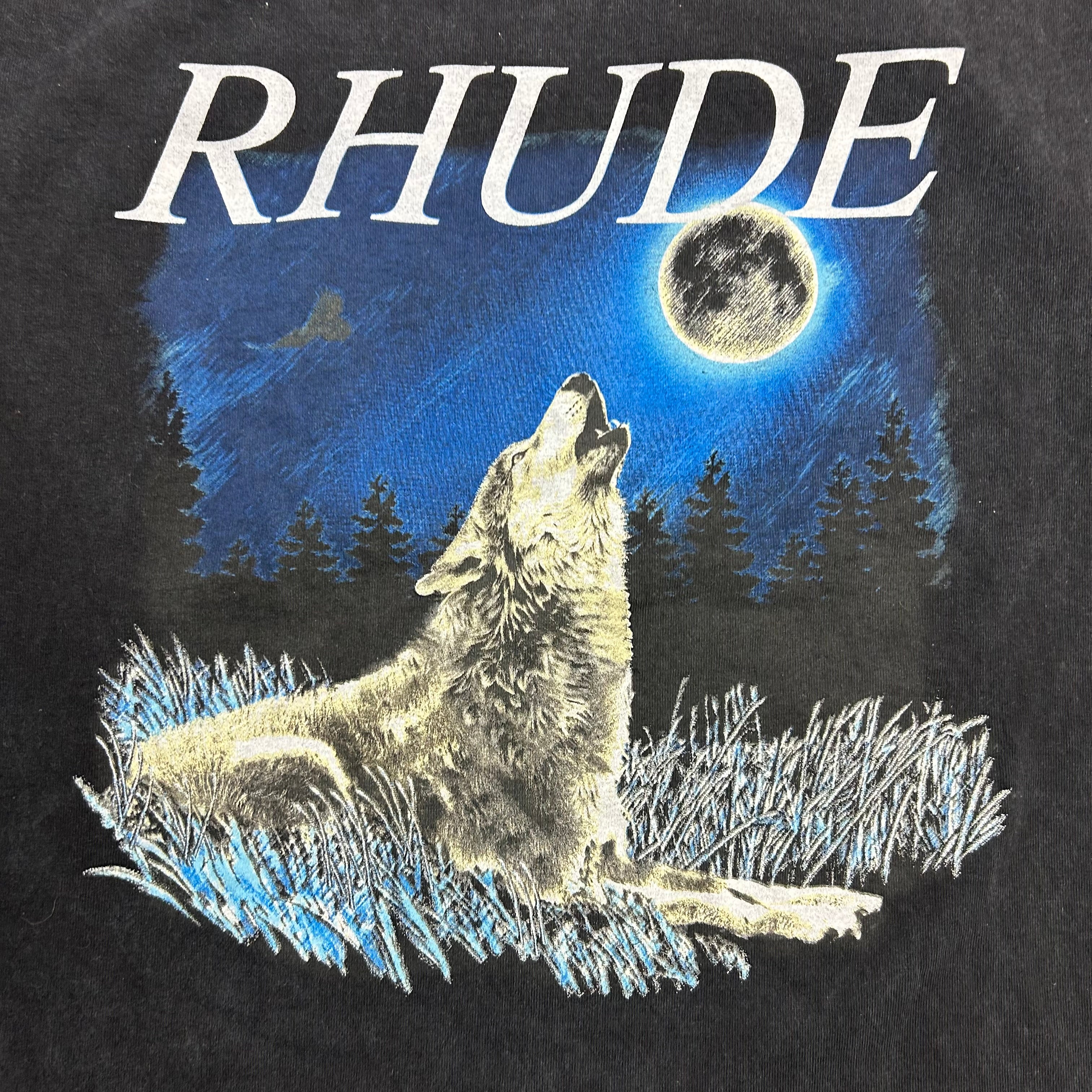 Rhude Howling Wolf Tee Black