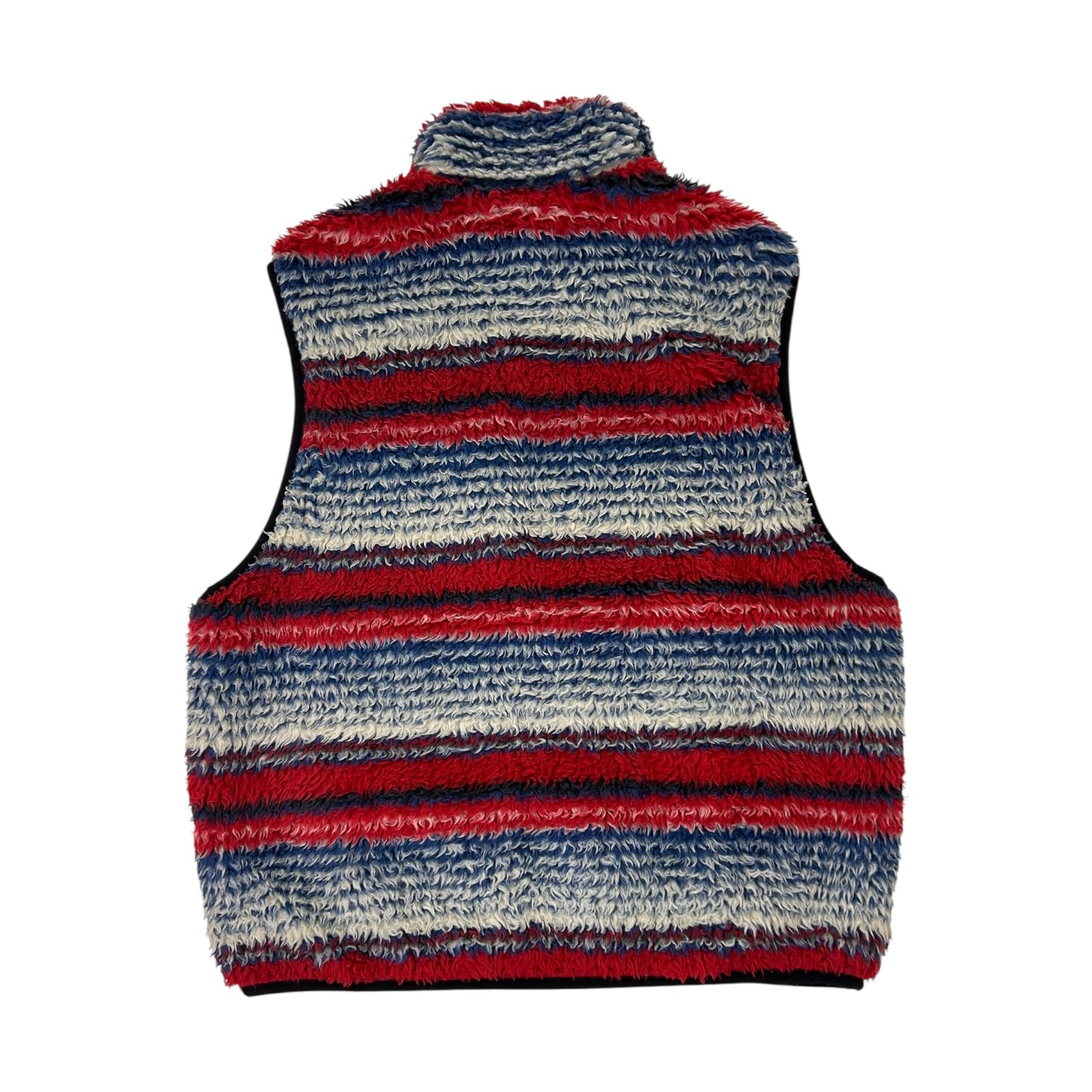 Stussy Striped Sherpa Vest Blue/Red/White