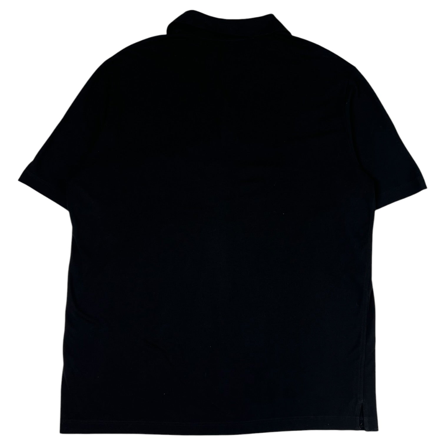 Hermès “H” Embroidered Buttoned Polo Shirt Black