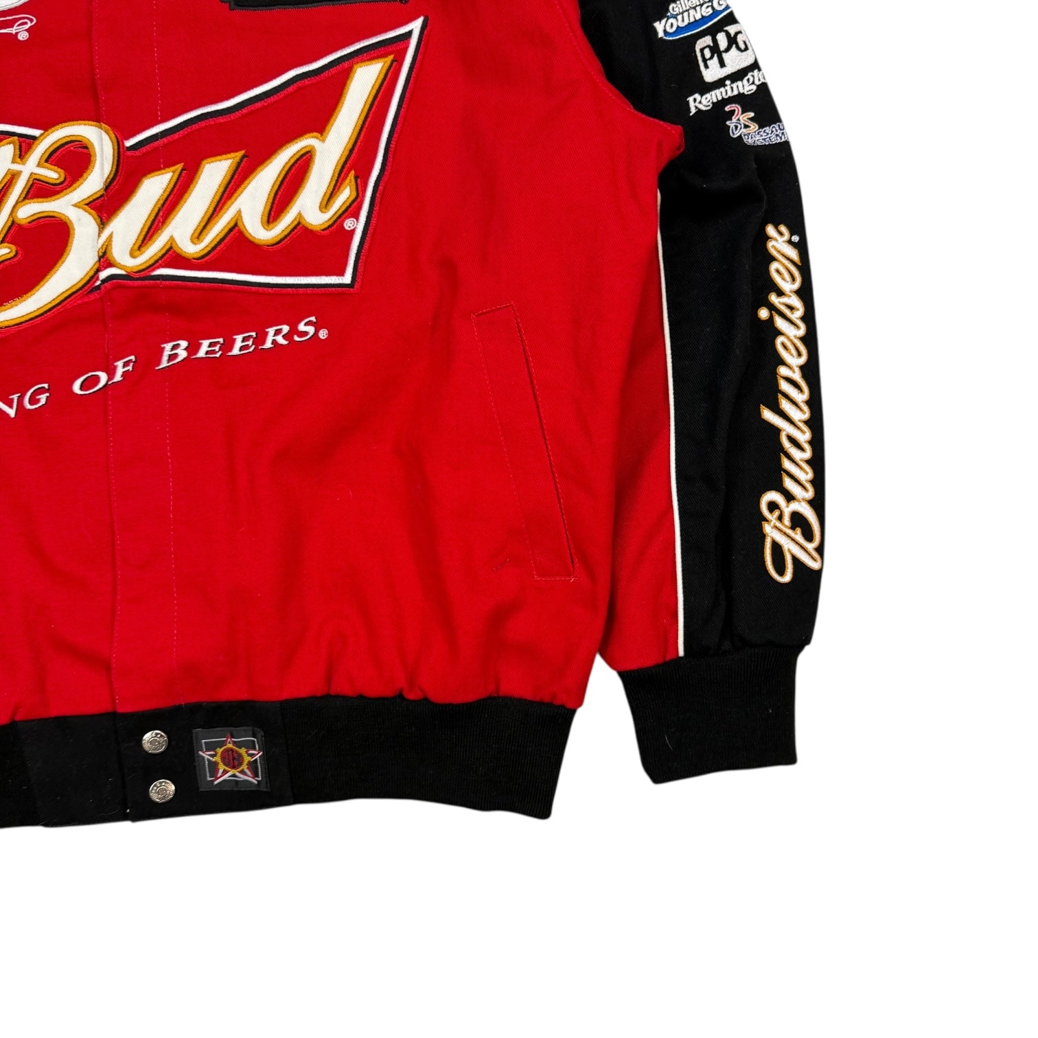 Vintage NASCAR Budweiser King Of Beers Jacket Red/Black