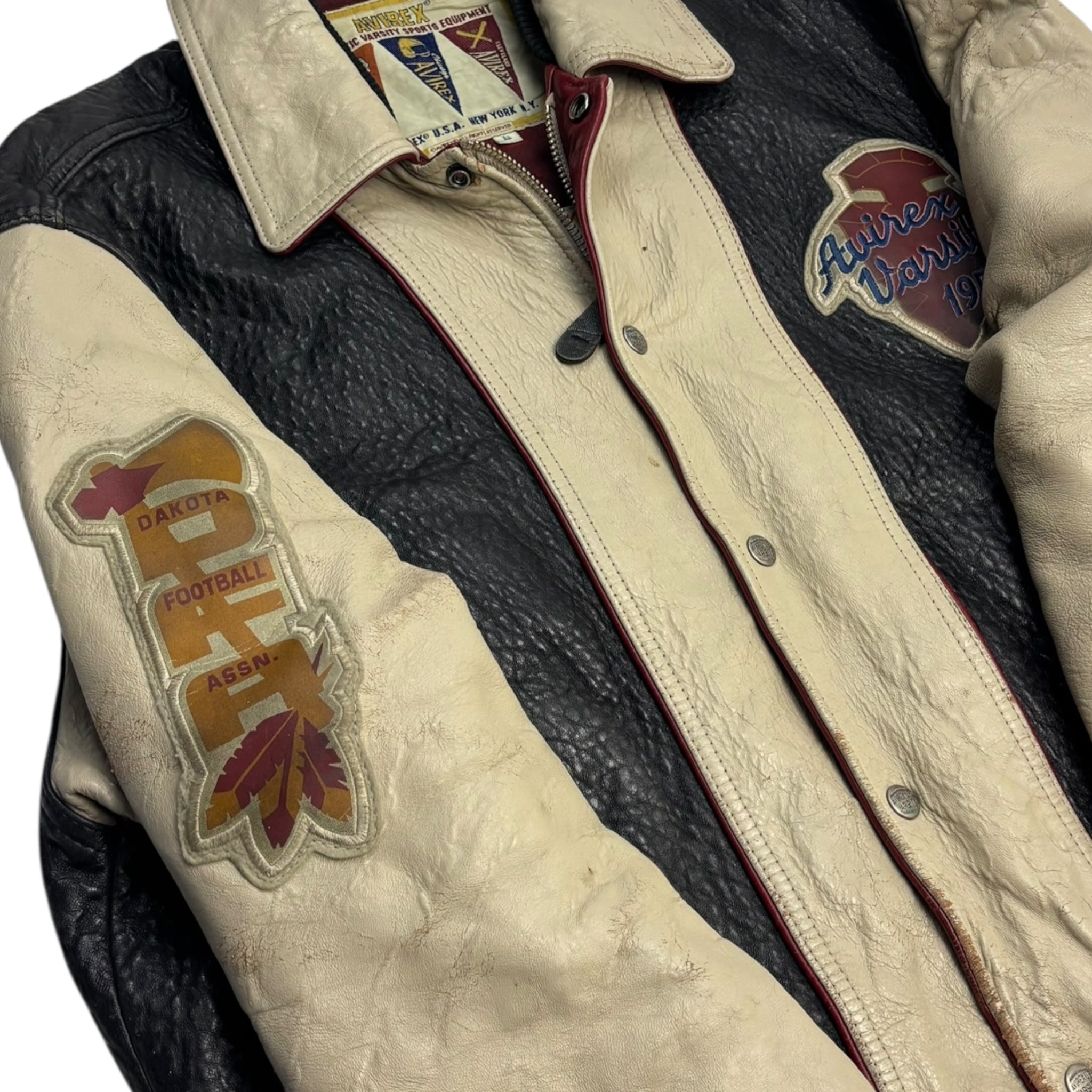 1957 Avirex Soux City Football Leather Jacket