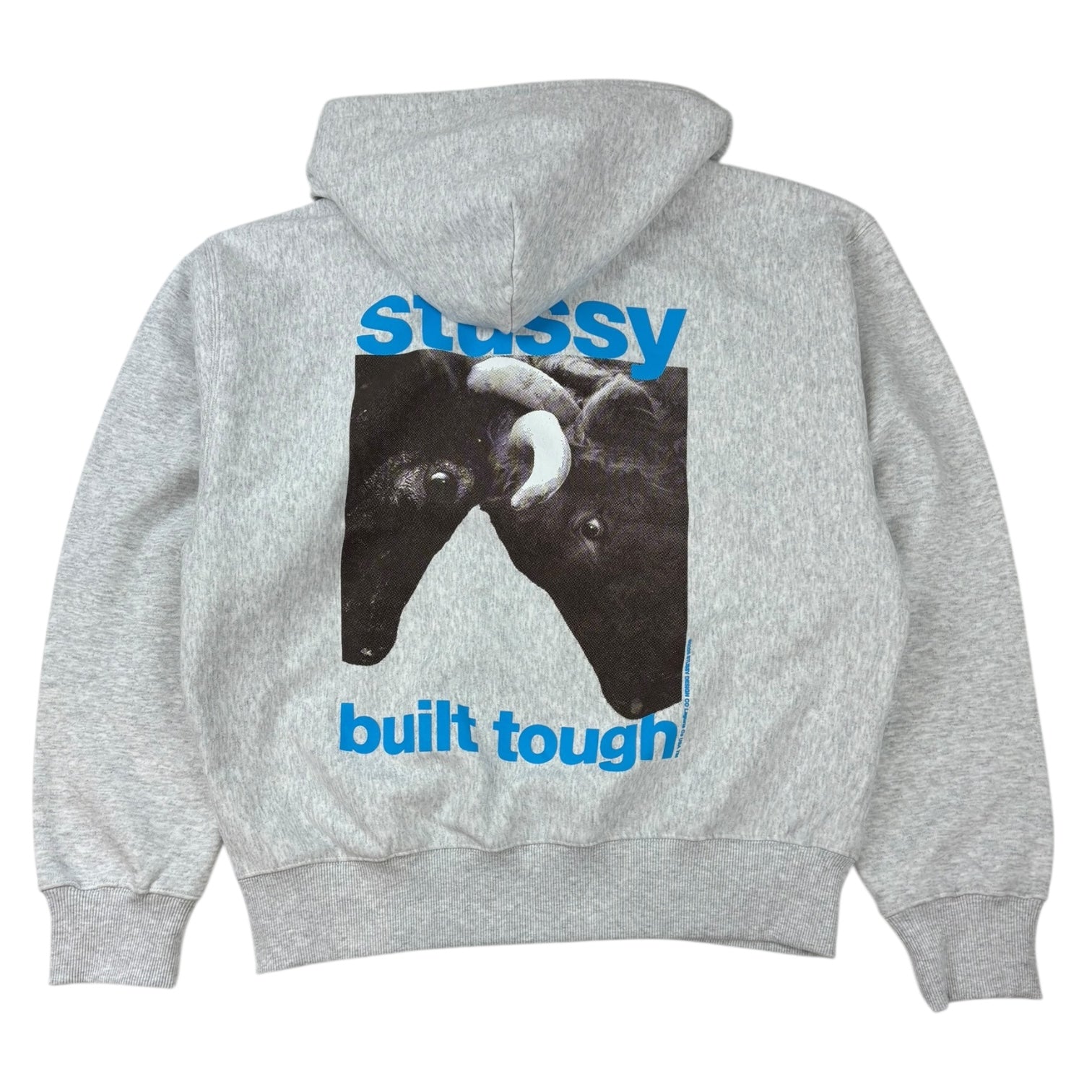 Stussy Built Tough Zip-Up Hoodie Ash Heather