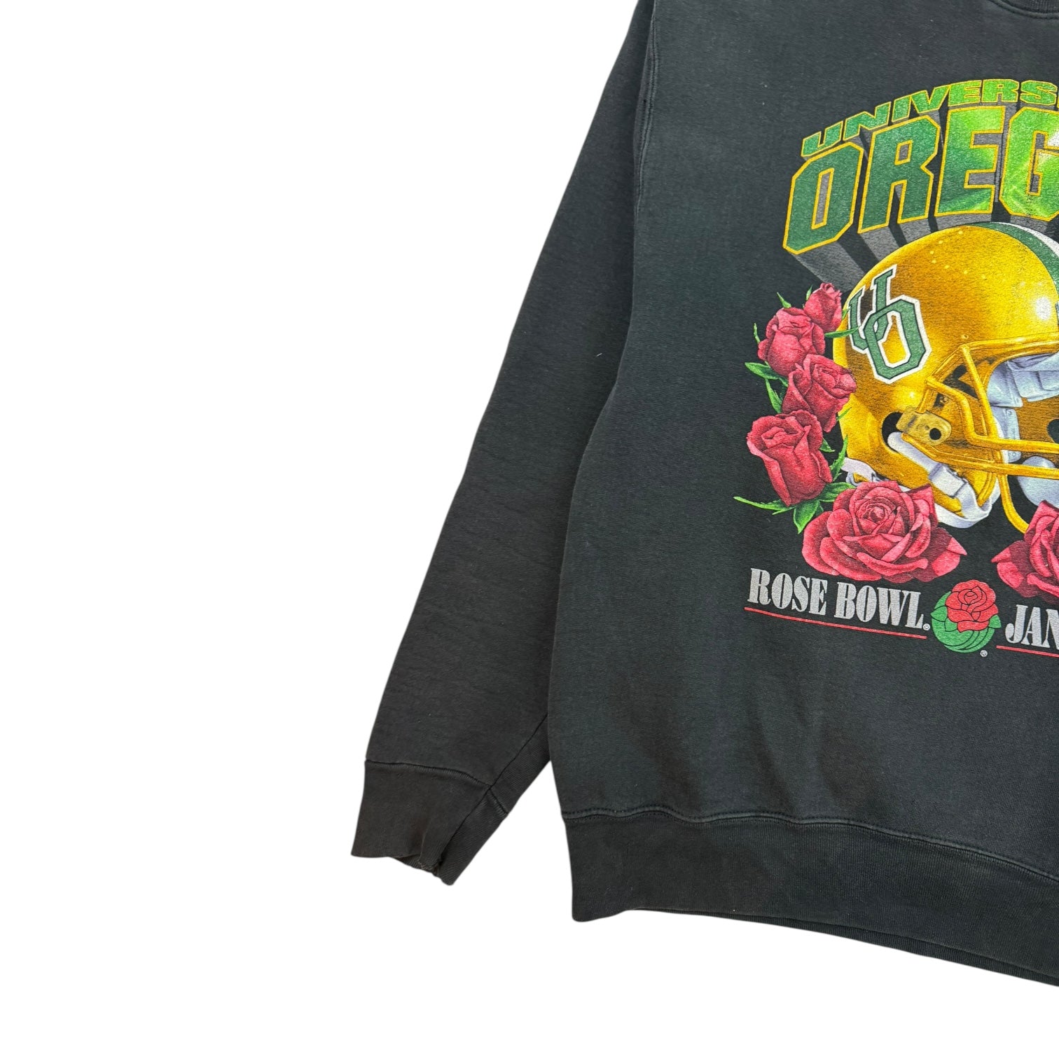 1995 University Of Oregon Rose Bowl Crewneck Black