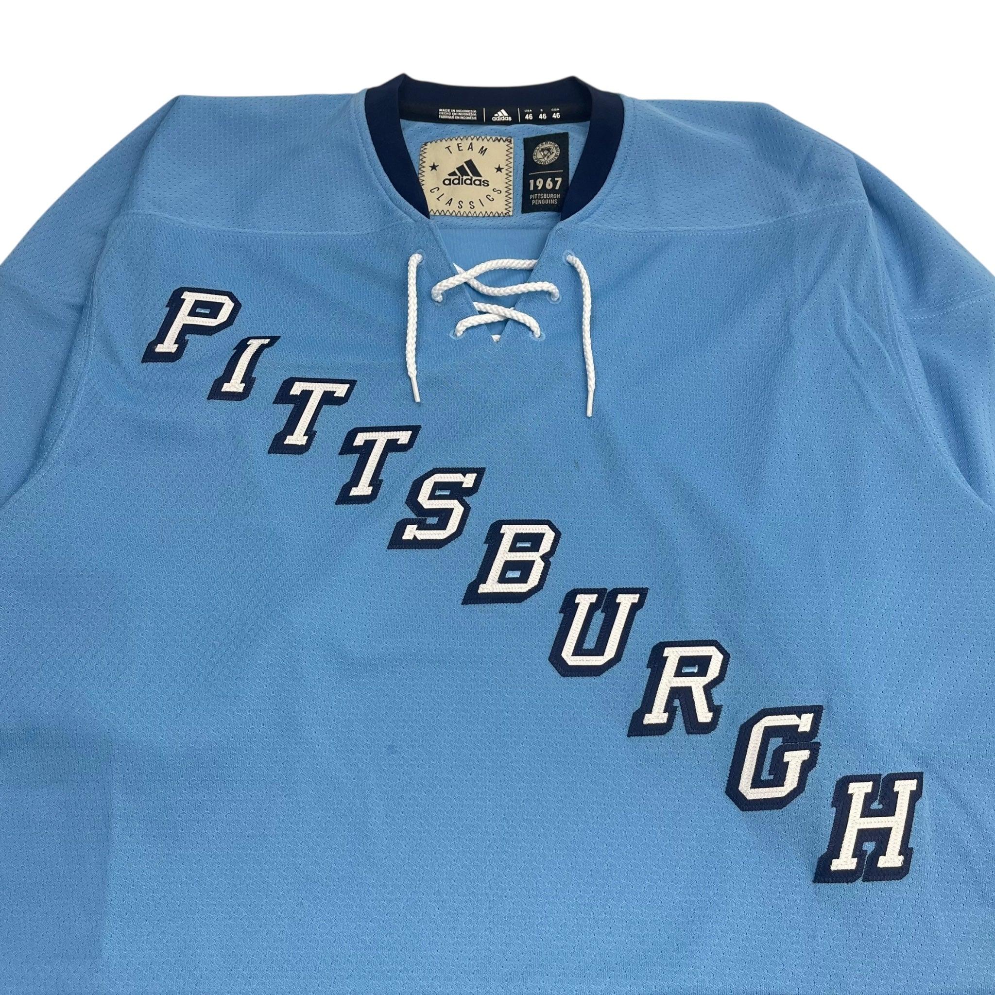 Pittsburgh Penguins Adidas Throwback Jersey Blue