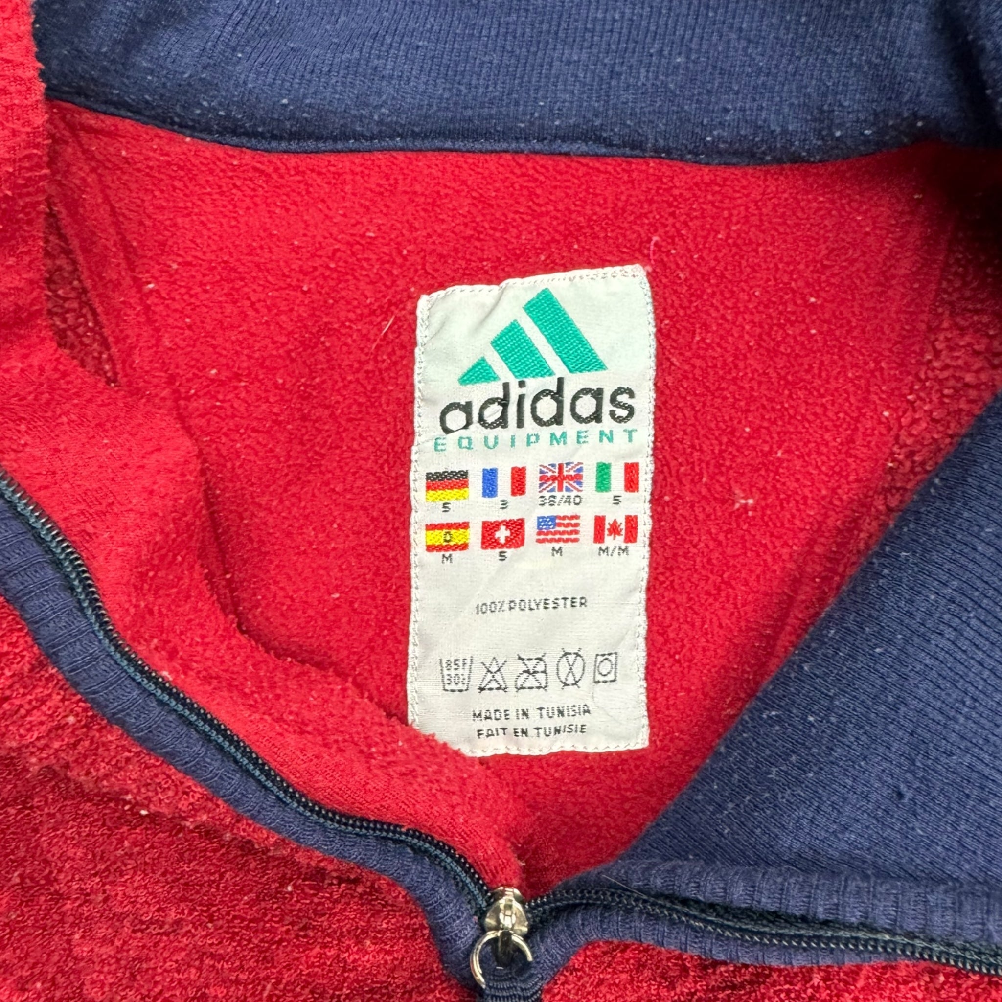 Vintage Adidas Equipment Quarter Zip Fleece Plush