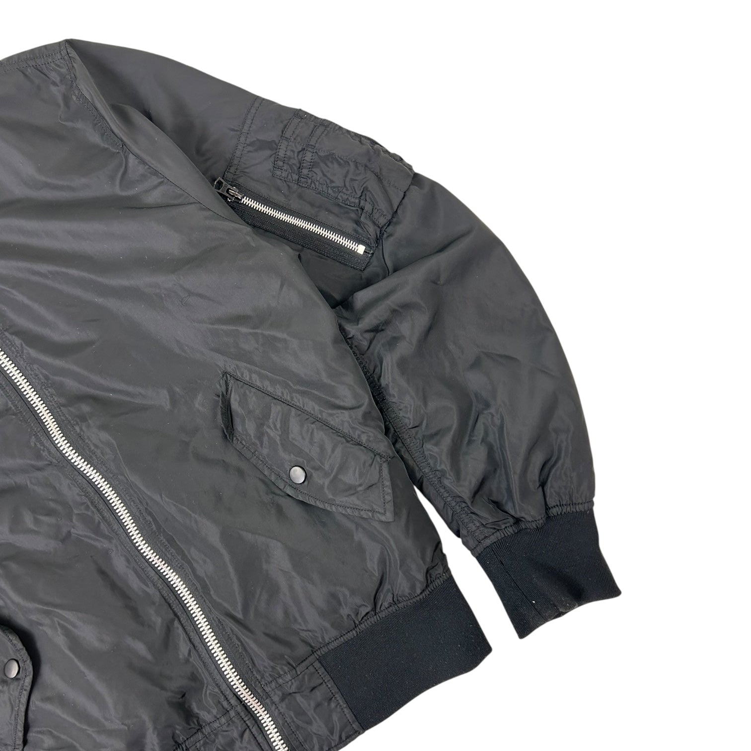 Vintage Reversible Bomber Jacket Black