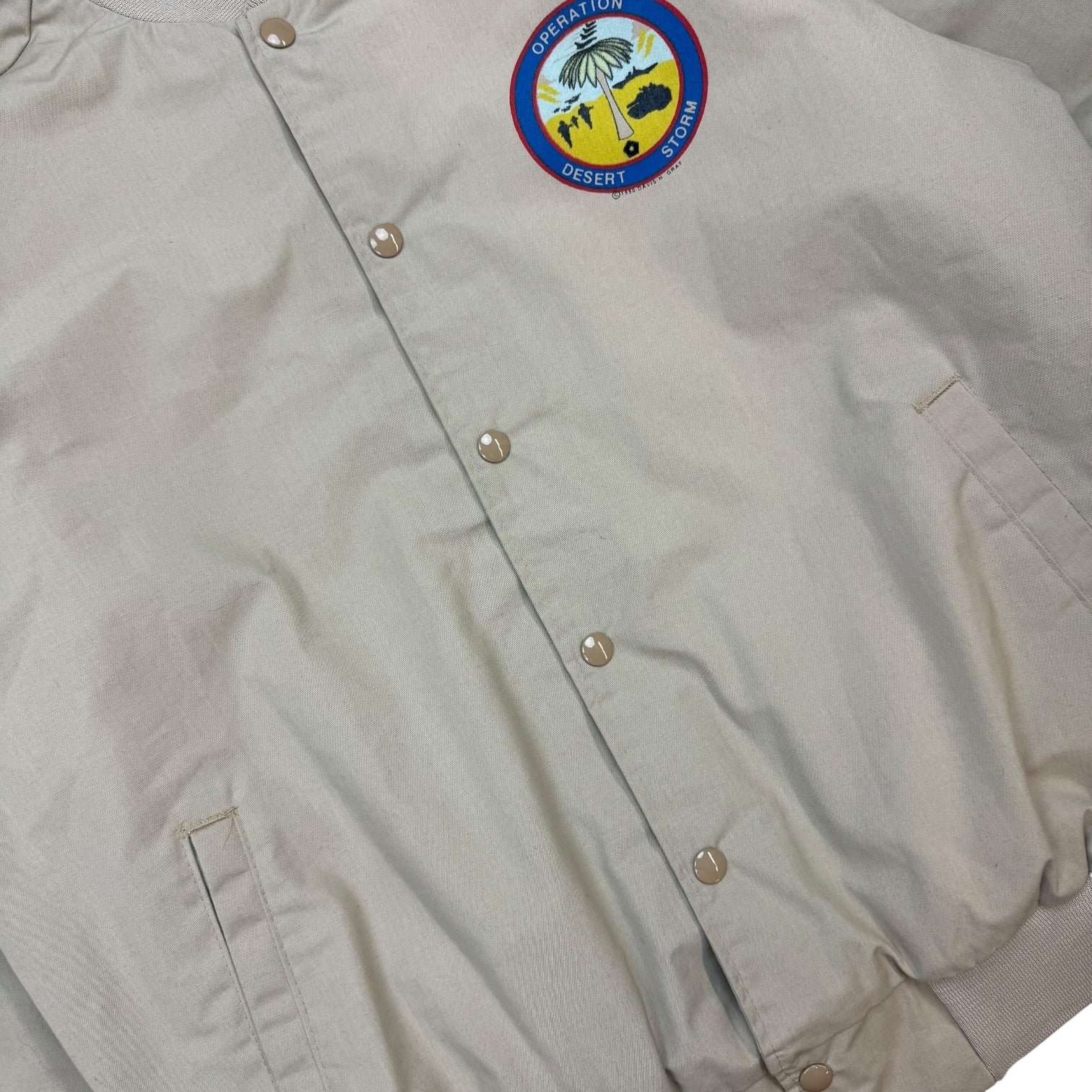 Vintage Desert Storm Bomber Jacket Tan
