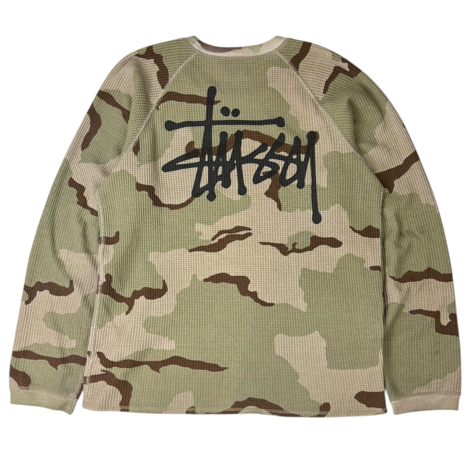 Stussy Raglan Thermal Sand Camo