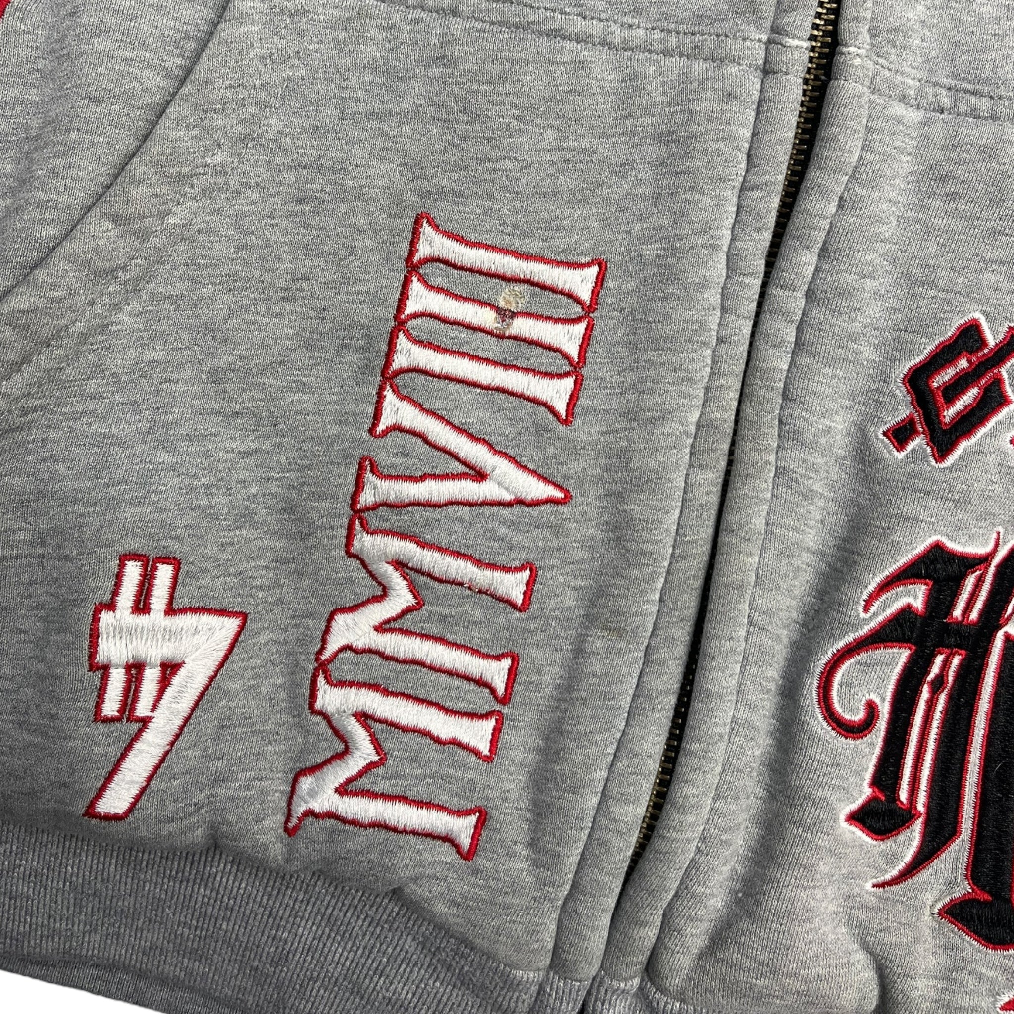 Y2K Headrush Embroidered Biker Zip Up Hoodie