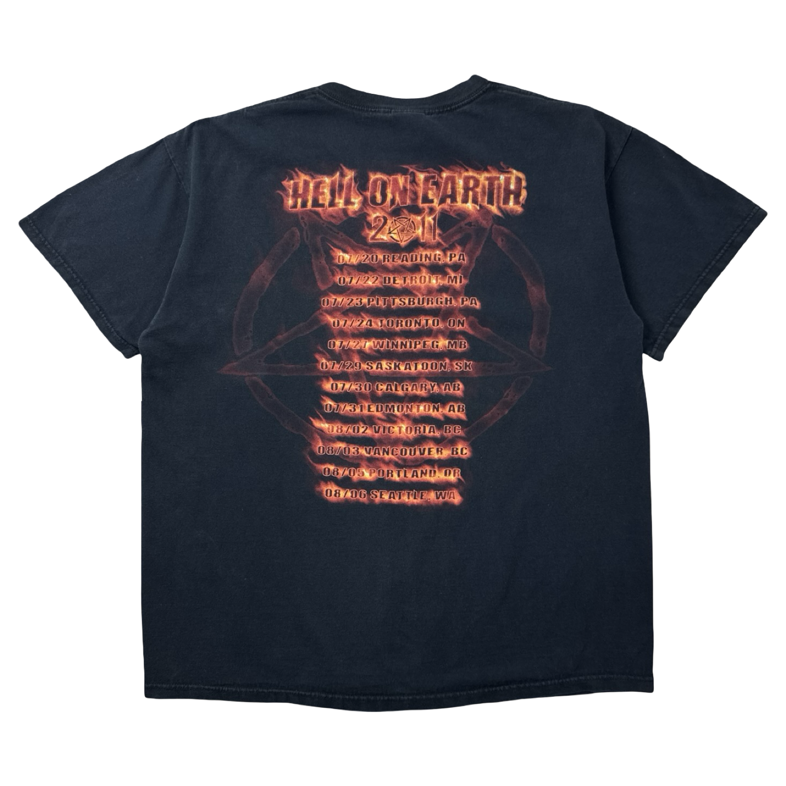 Y2K Exodus Hell On Earth Tour Metal Band T-Shirt