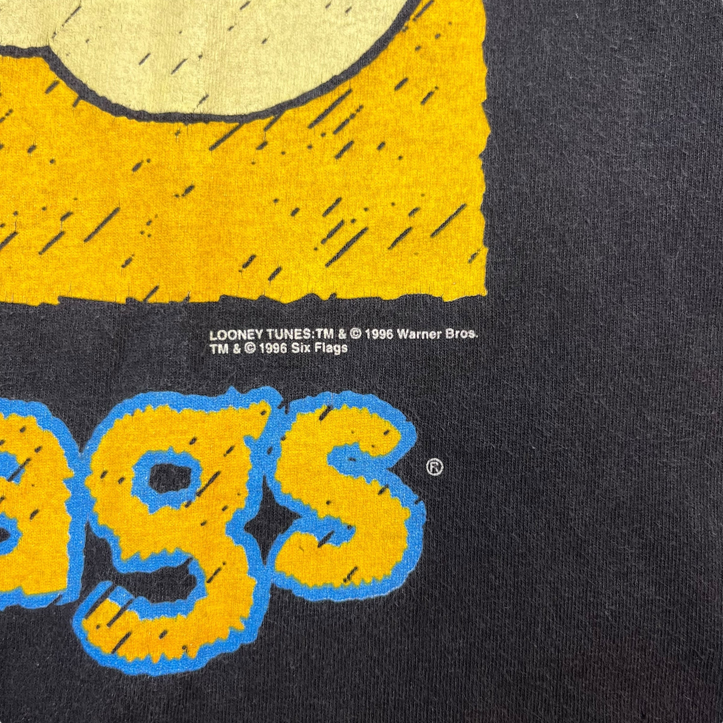 1996 Six Flags Looney Tunes Wile E. Coyote Tee Black