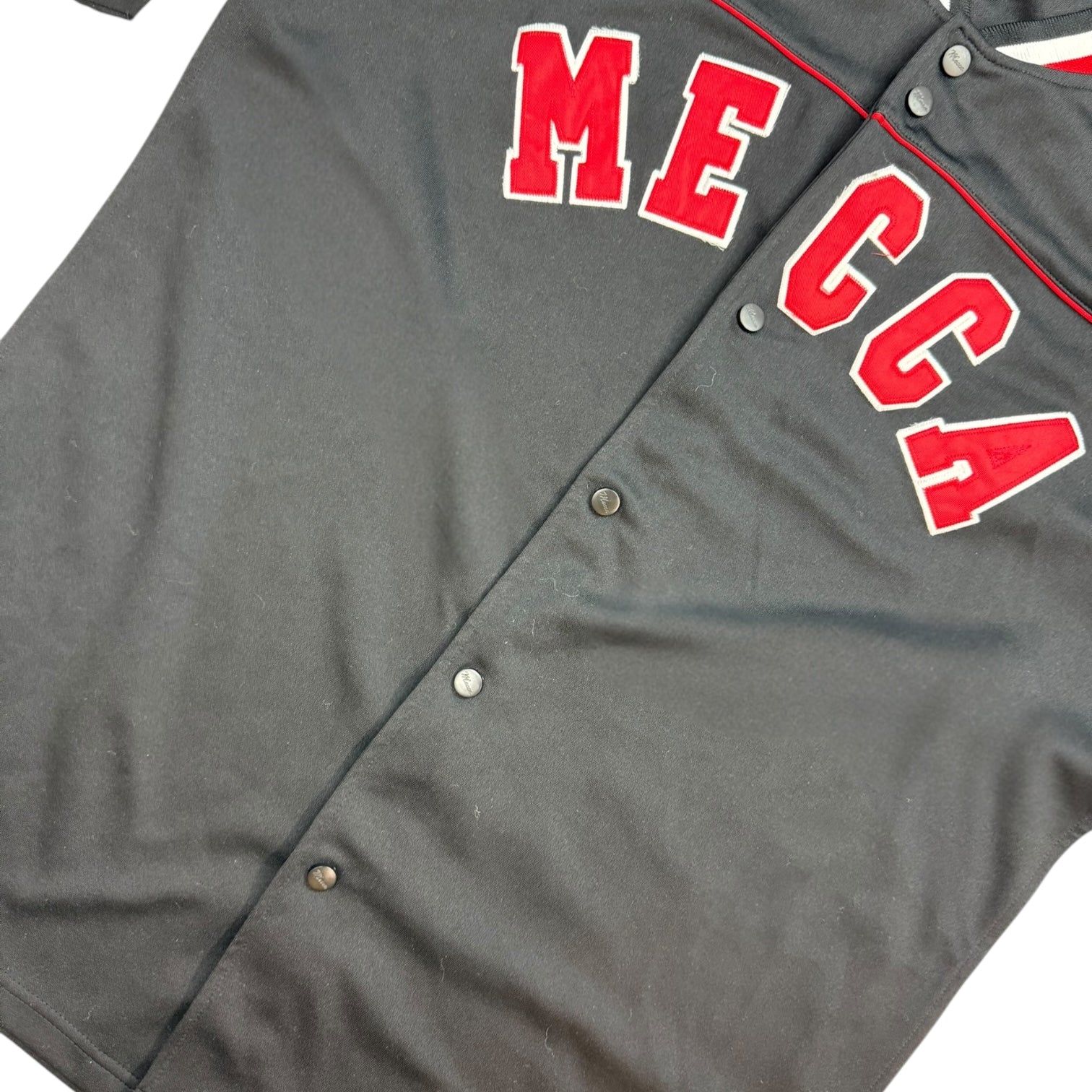 Vintage Y2K Mecca Sports High Five Baseball Jersey Black/Red