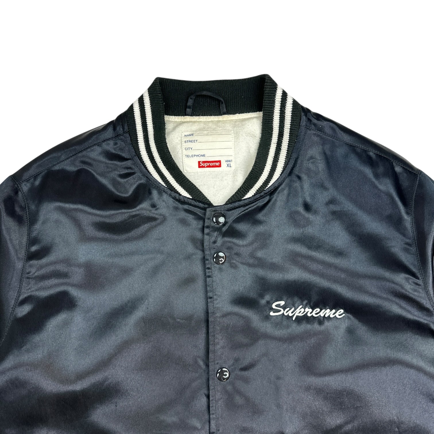 Supreme SS15 Satin Club Jacket Black