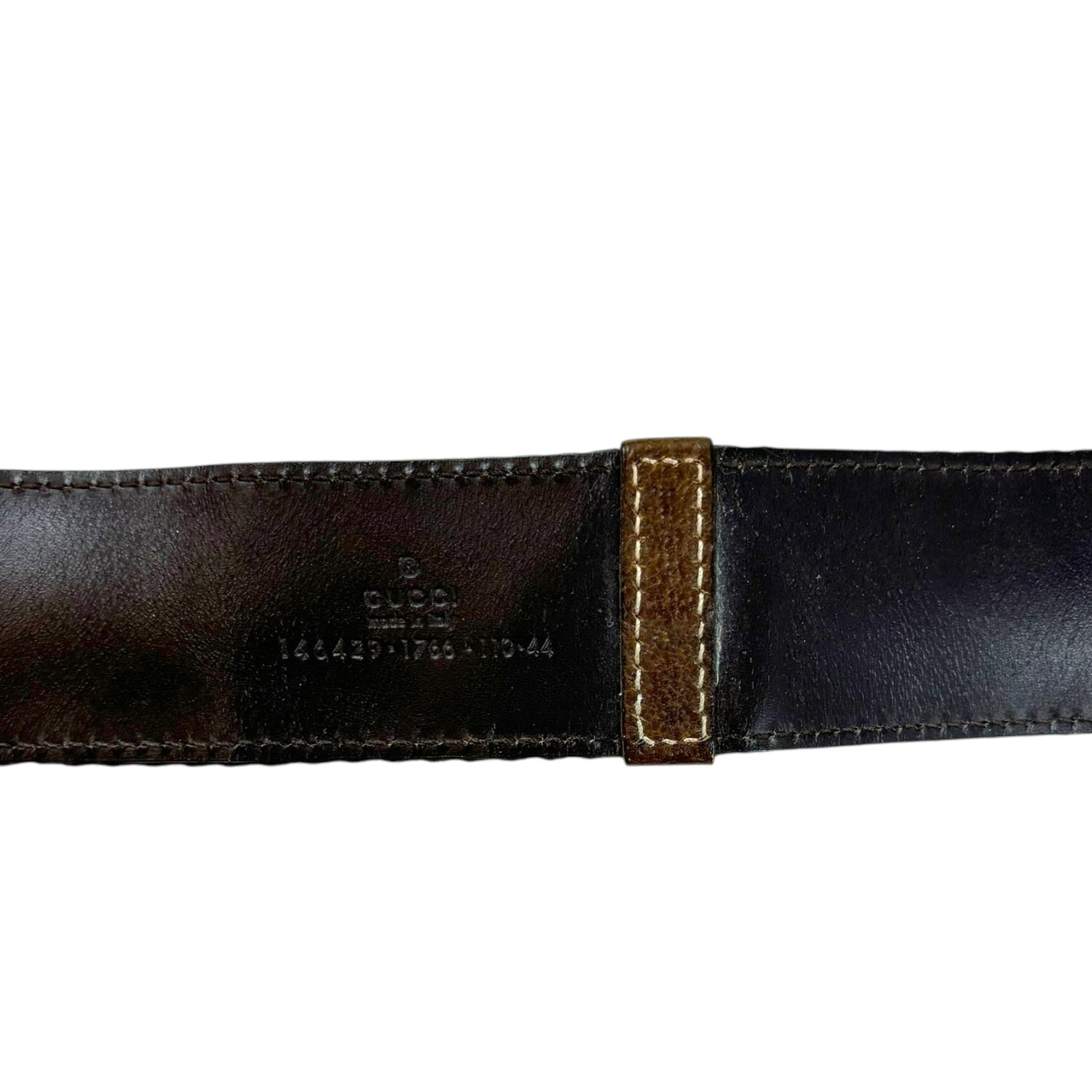 Gucci Leather Canvas Stripe Logo Belt Red/Green