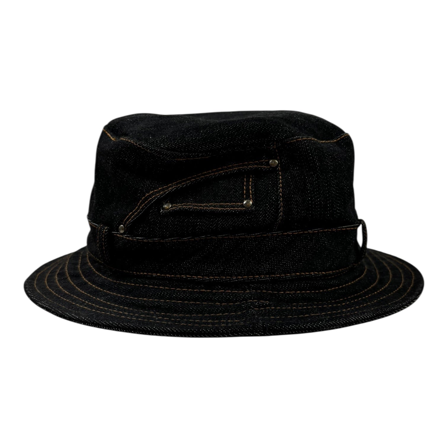 Vintage Just Cavalli Denim Bucket Hat Dark Wash
