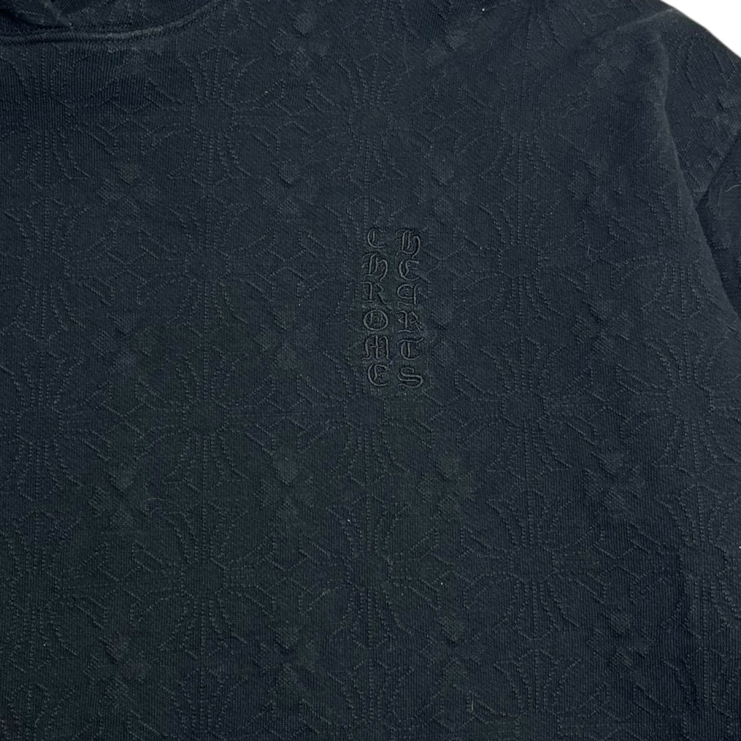 Chrome Hearts Monogram Textured Hoodie Black