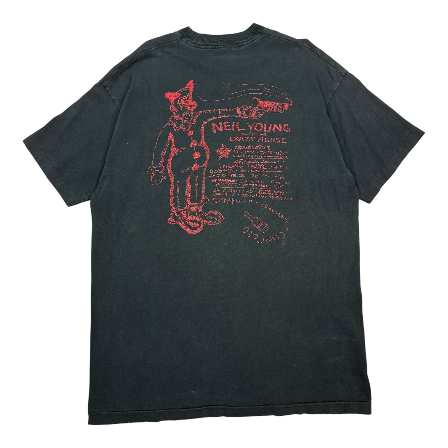 1996 Neil Young With Crazy Horse Tee Black