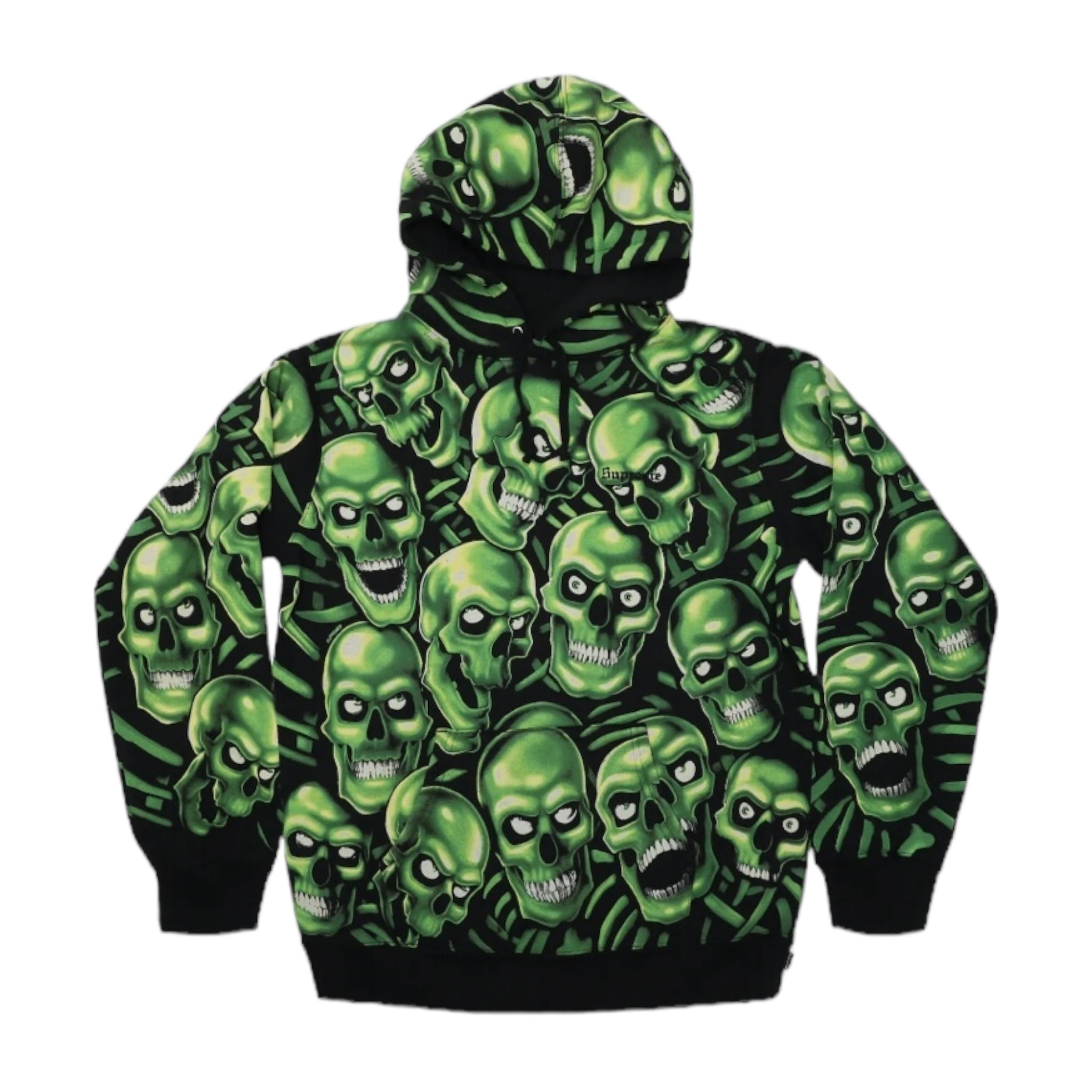 Supreme Skull Pile Hoodie - Green Sweater