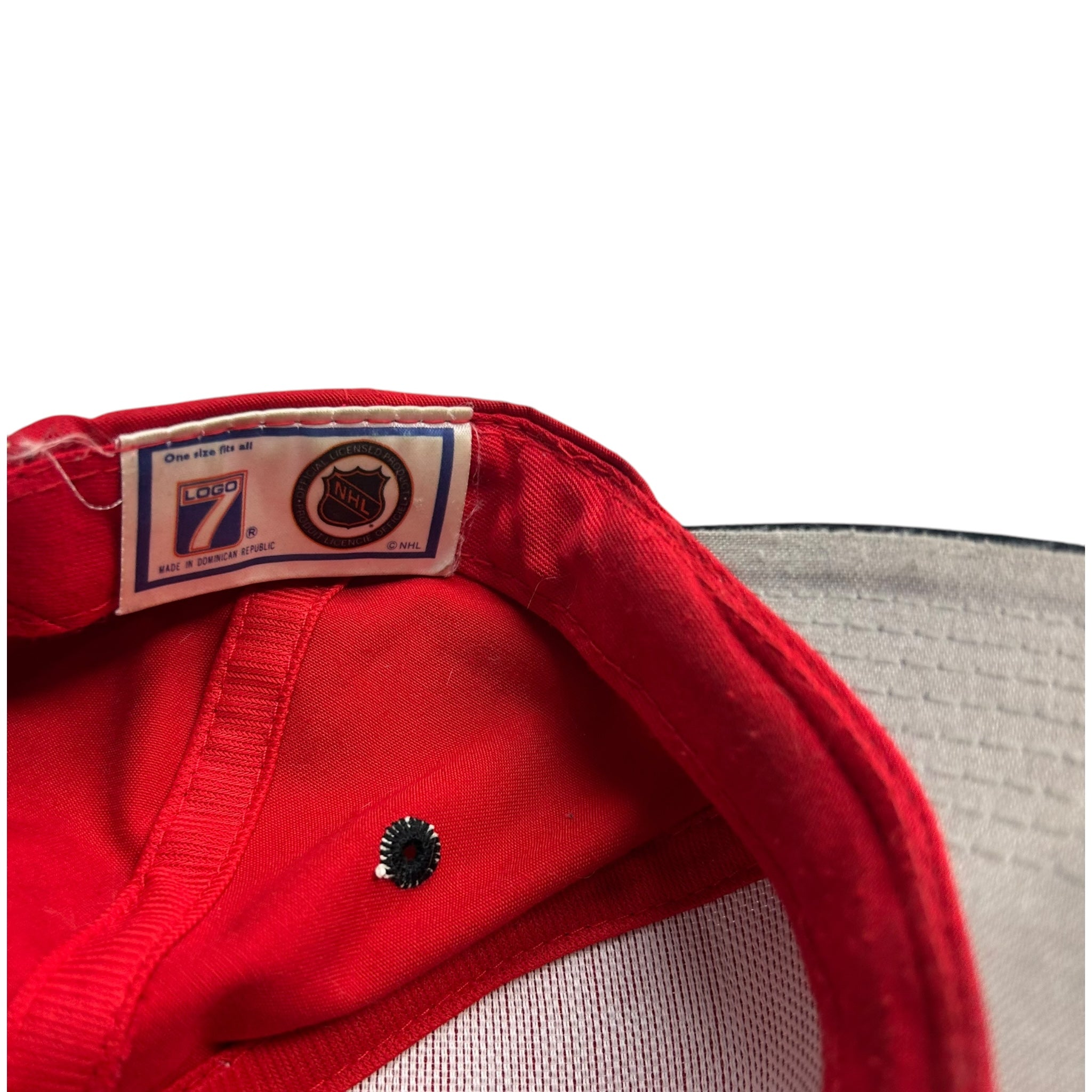 Vintage Detroit Red Wings Logo 7 Hat Red/Black