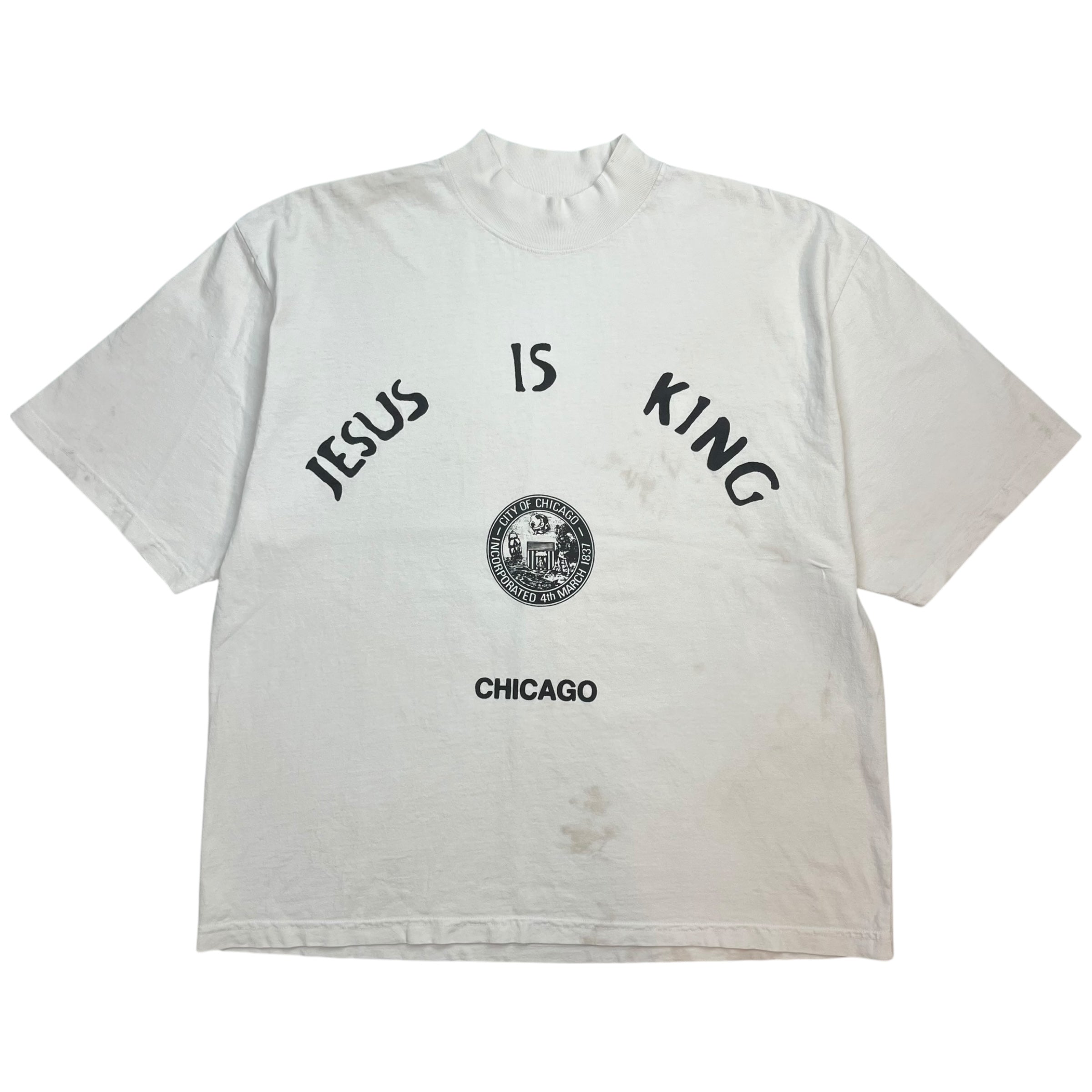 Kanye West Jesus is King Chicago Tee White