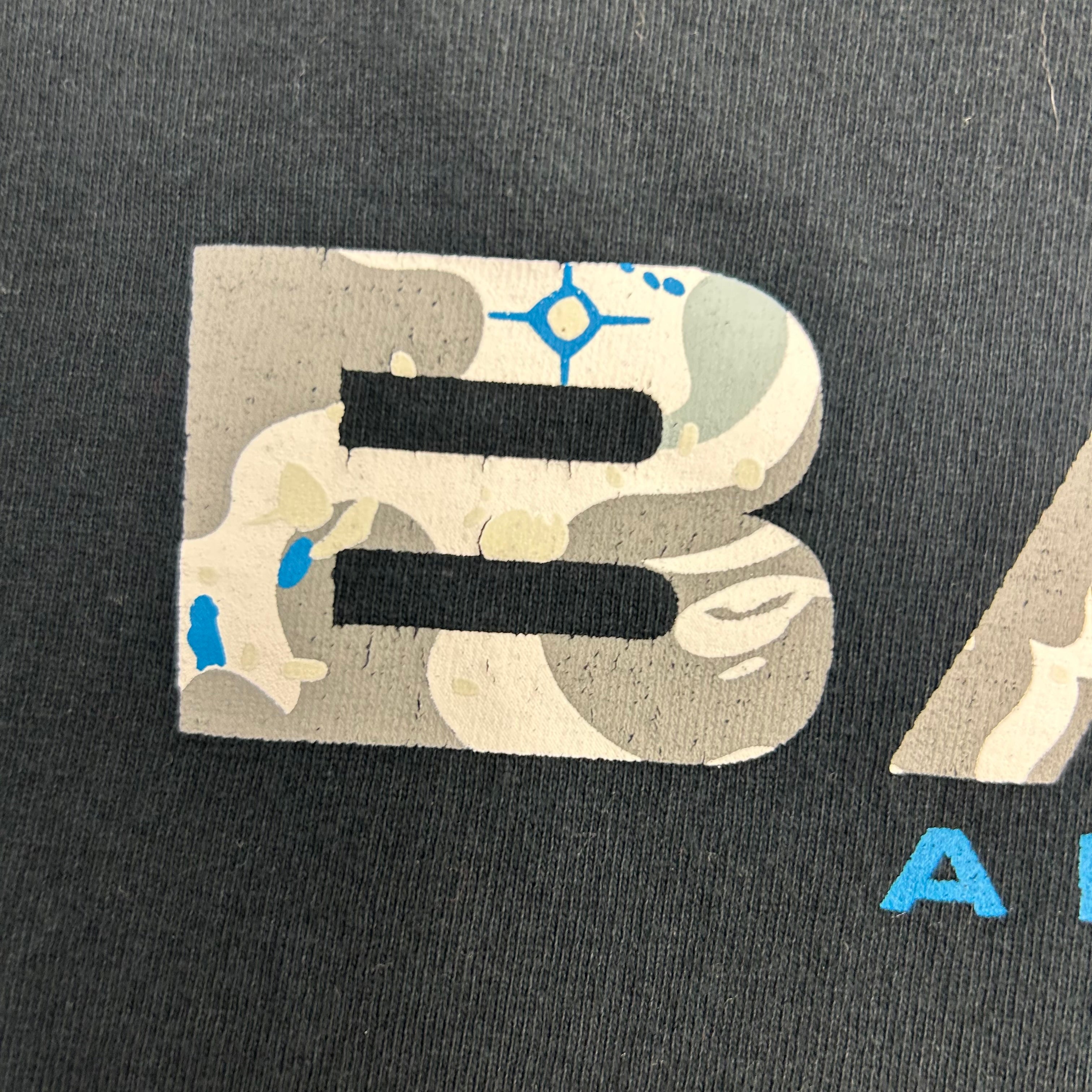 Bape Space Spellout Tee Black