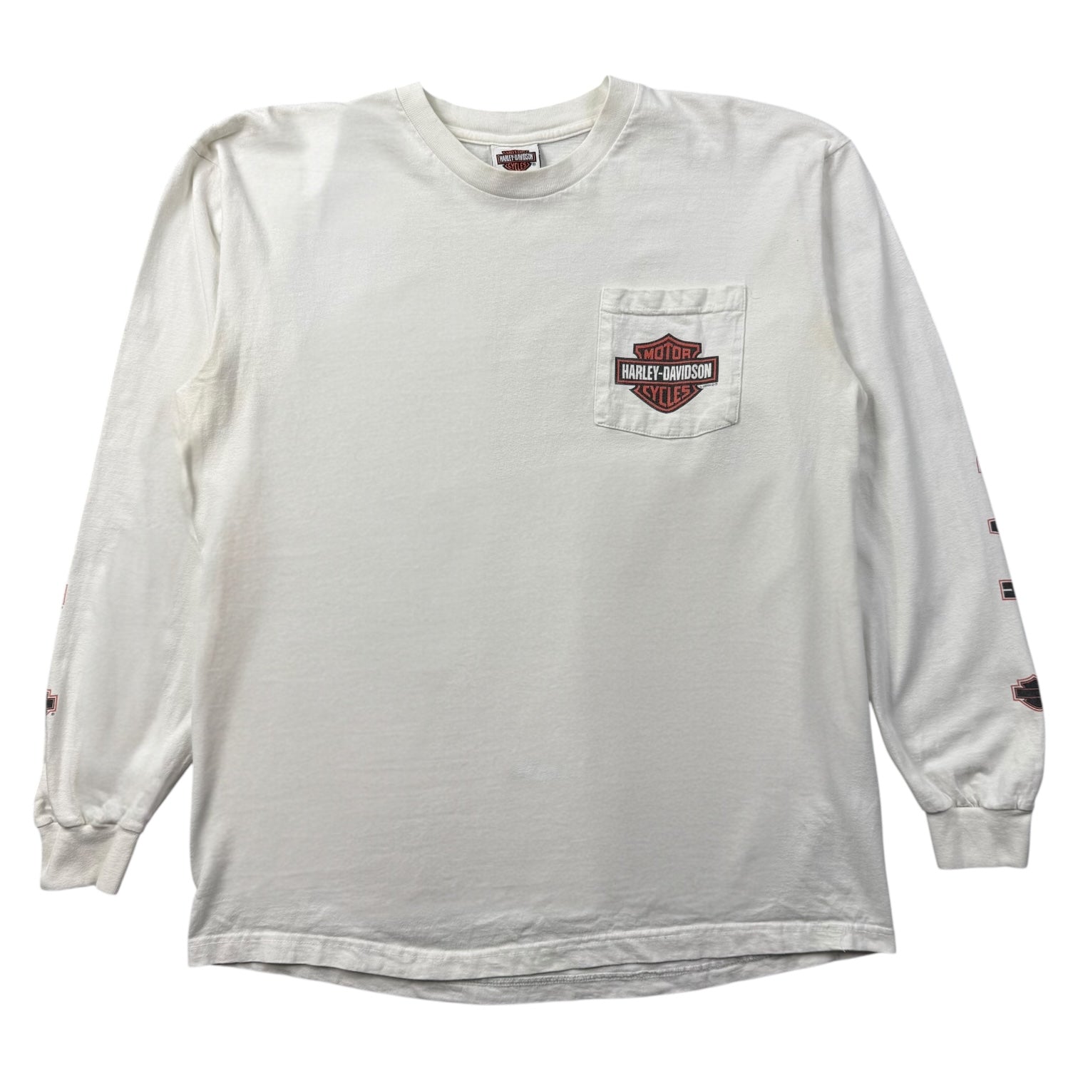 2002 Harley Davidson Of Black River Falls Wisconsin L/S Tee White