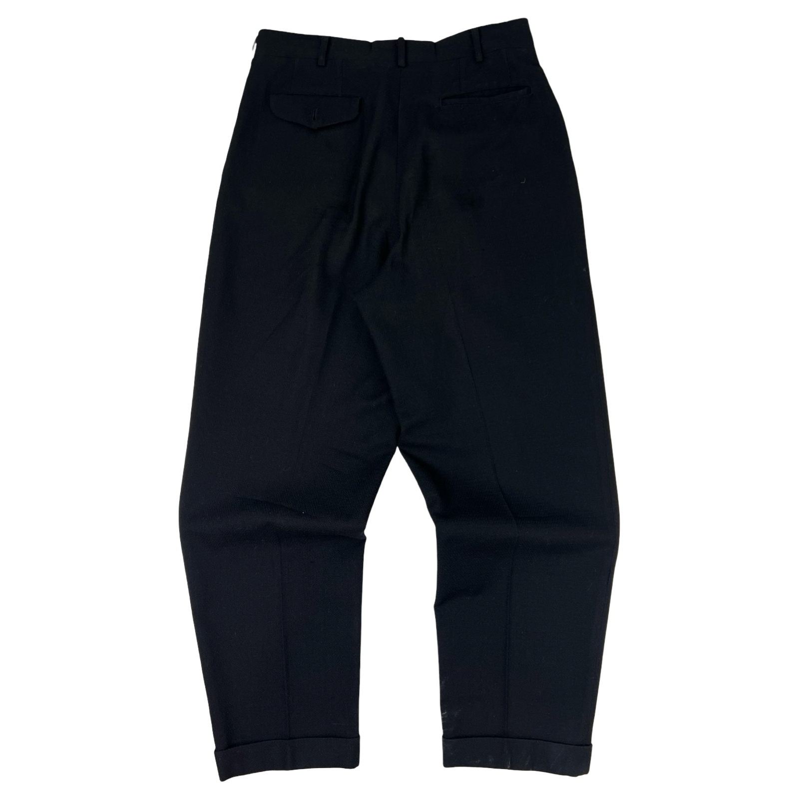 Comme Des Garçon Homme Pleated Wool Trousers Black