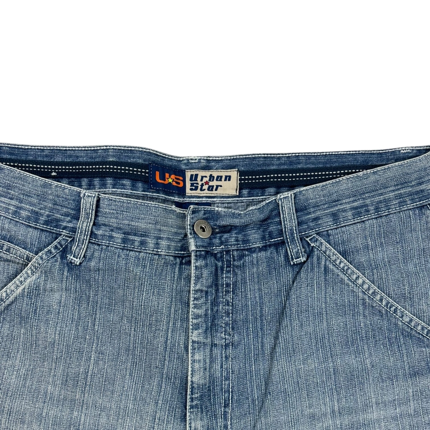 Vintage Y2K Urban Star Denim Jorts Light Wash