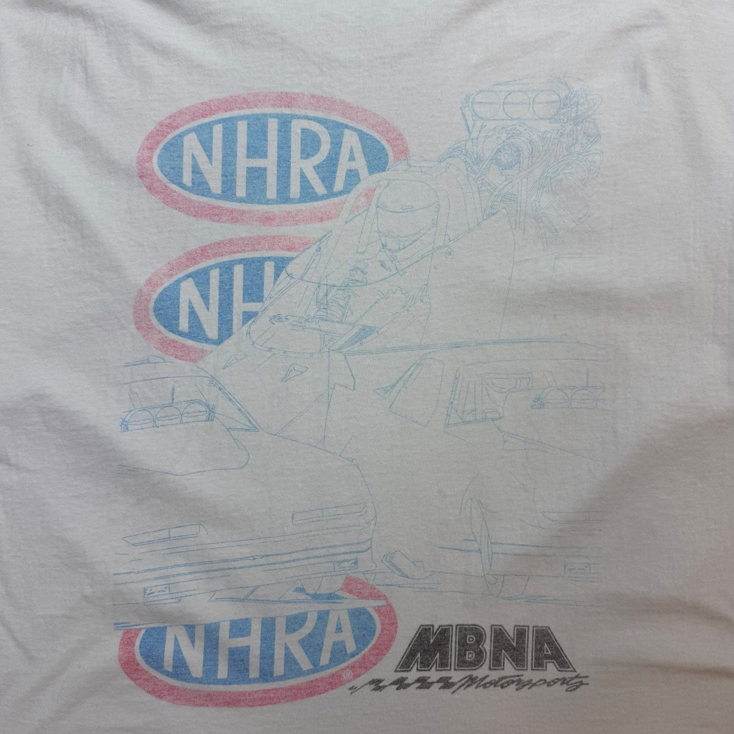 Vintage NHRA MBNA Motorsports Racing Tee White