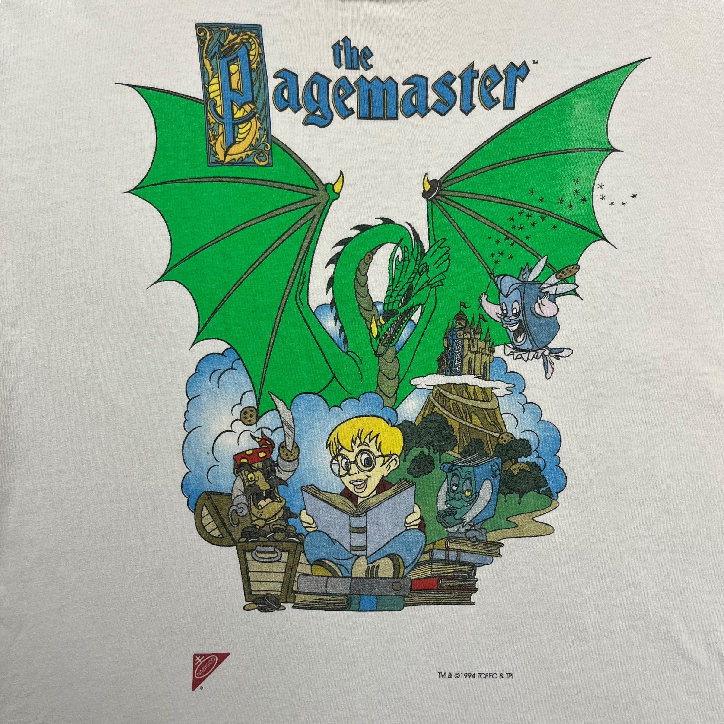 1994 The Pagemaster Tee White