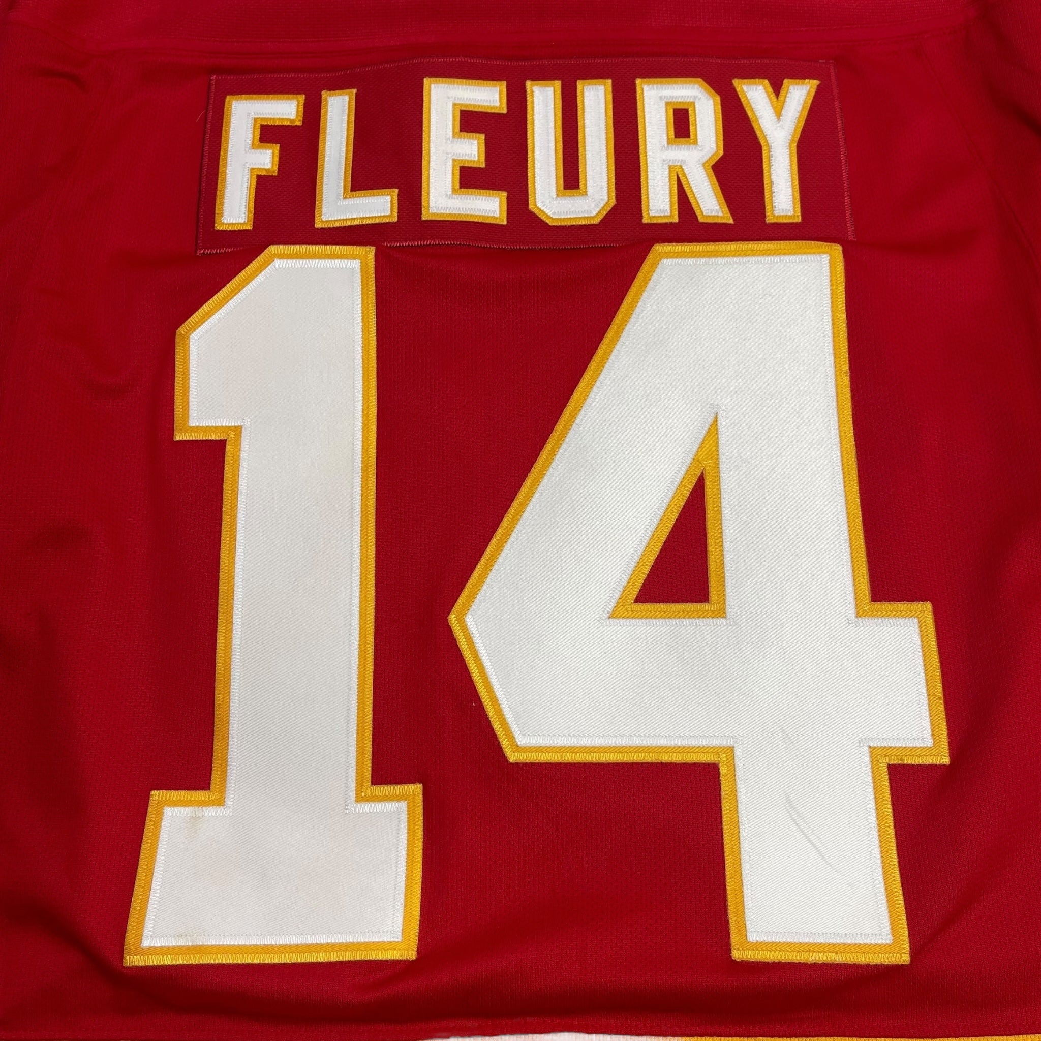 Calgary Flames Theo Fleury Reebok Home Jersey Red