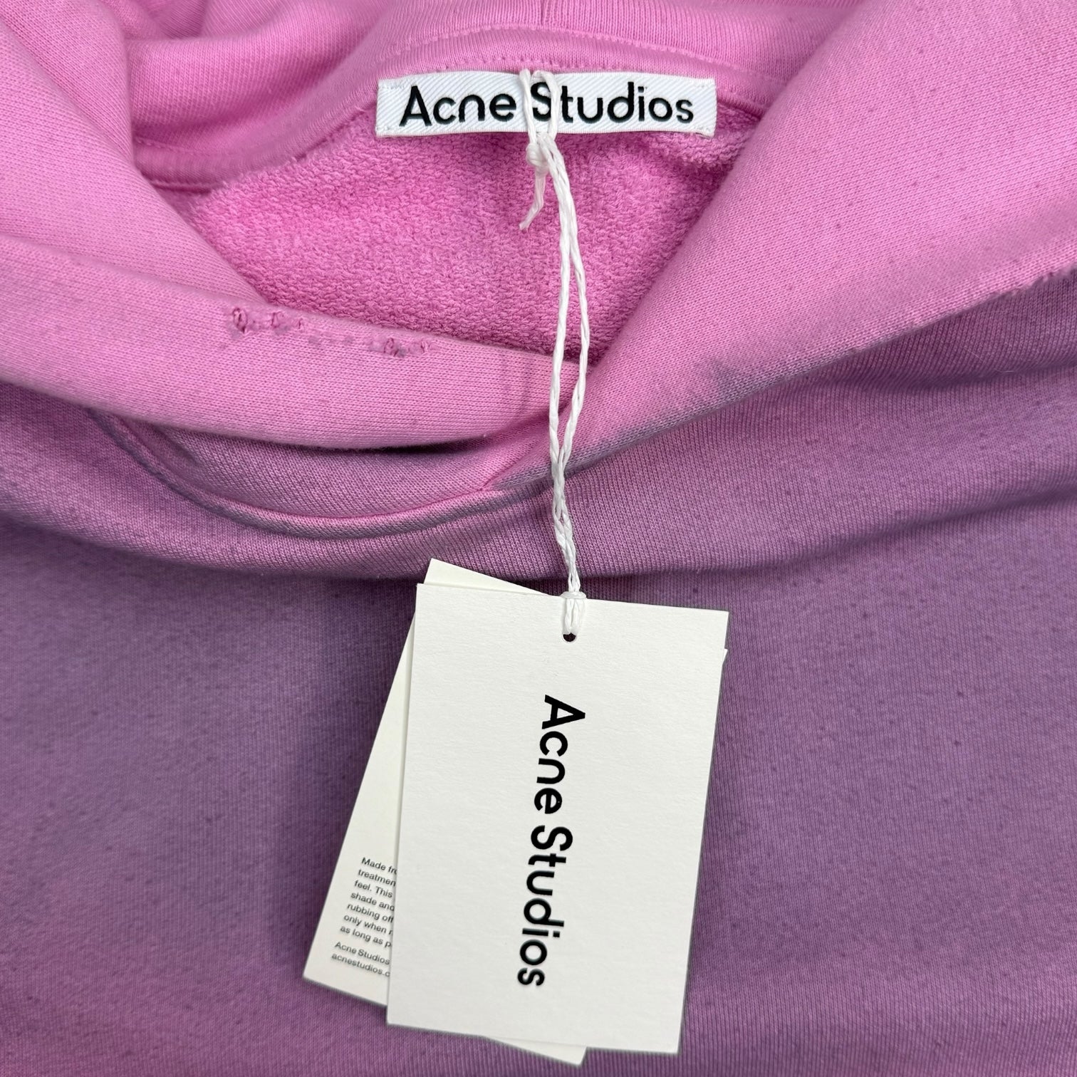 Acne Studios Stockholm 1996 Hoodie Garment Dye Pink