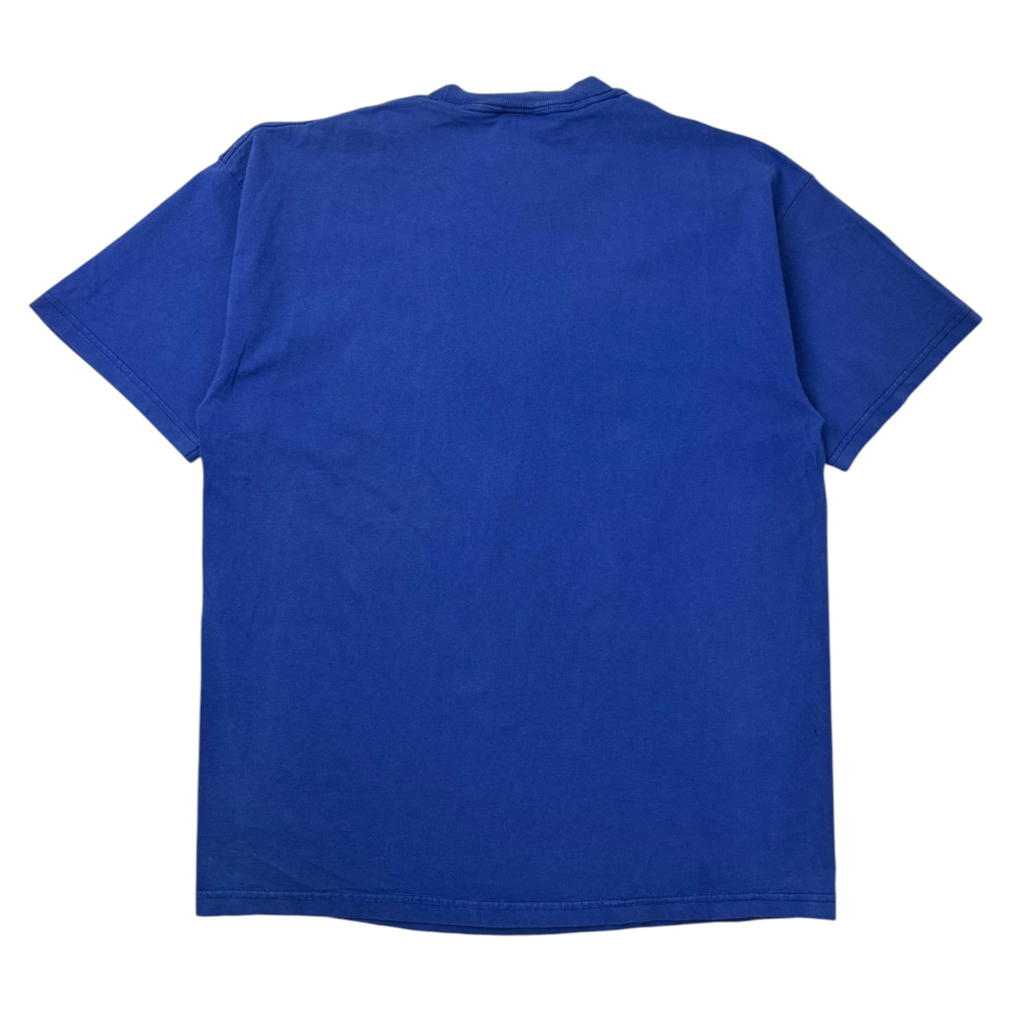 Vintage Bay City Black Cats Embroidered Spellout T-Shirt Blue